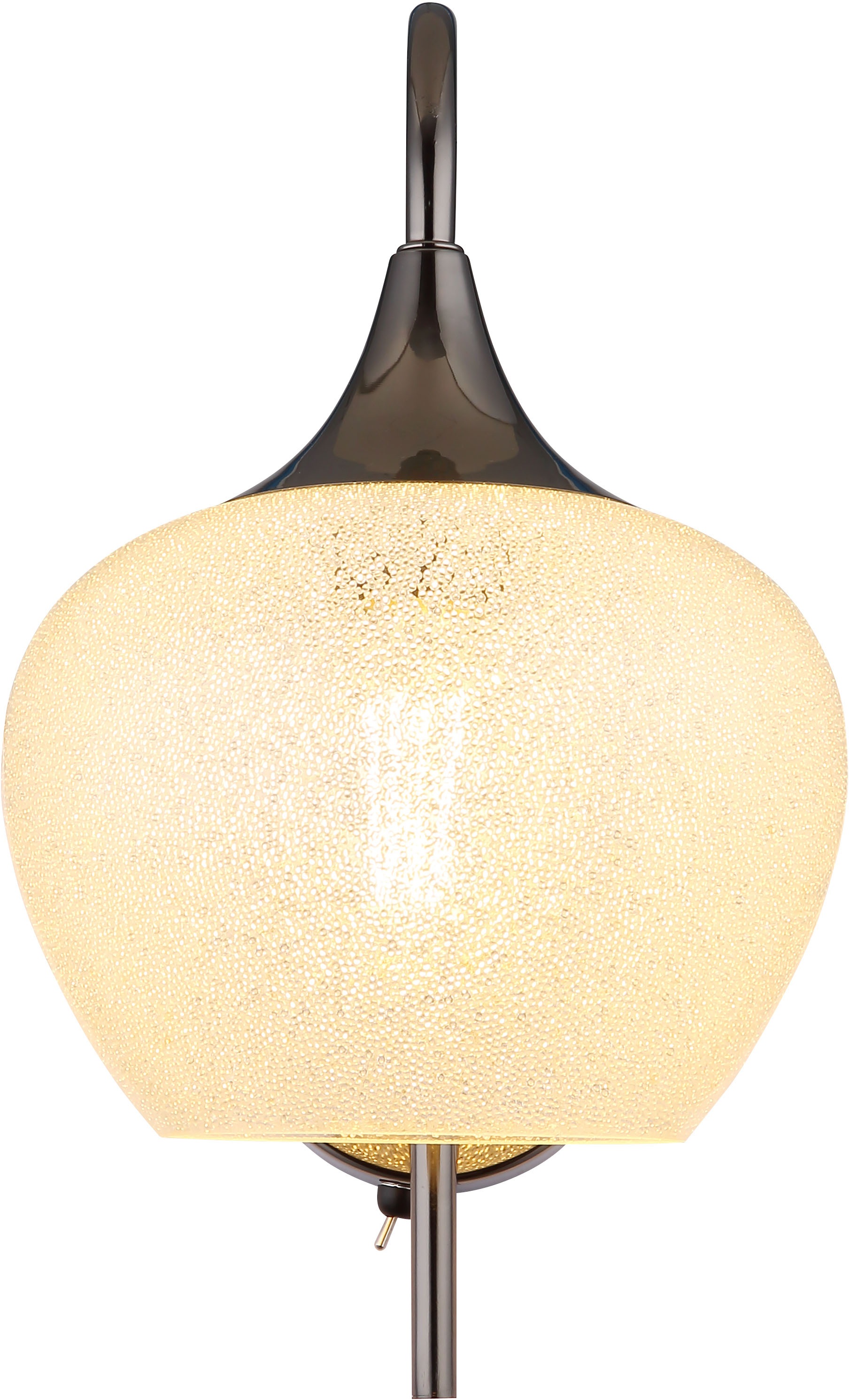 GLOBO LIGHTING Wandleuchte »MAXY«, Leuchtmittel E27 | ohne Leuchtmittel, Wandlampe/Metall/Acrylkristalle/Lichtschein: abwärts/schwarz-chrom