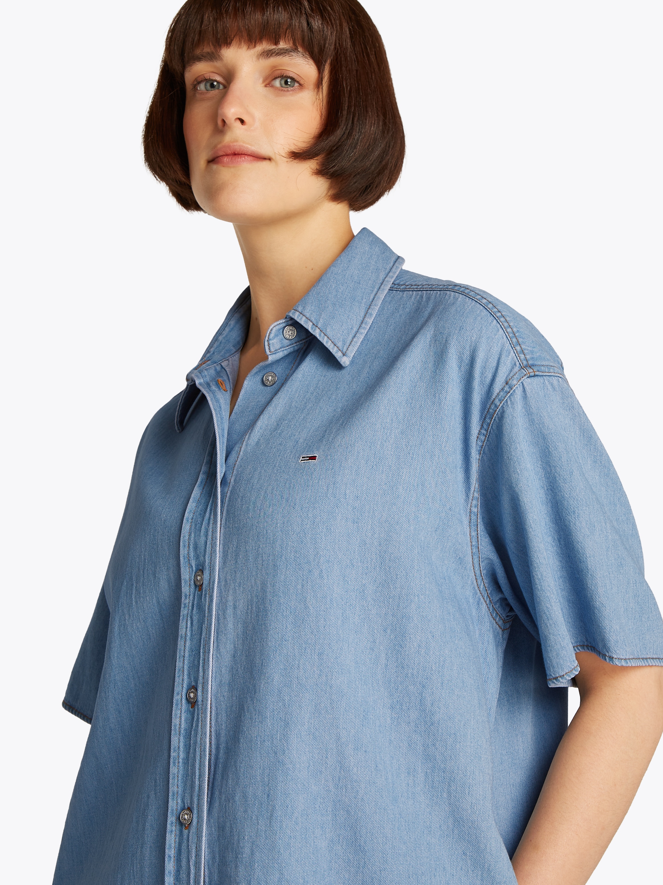 Tommy Jeans Curve Hemdblusenkleid »SS SHIRT DRESS EXT«, in Großen Größen