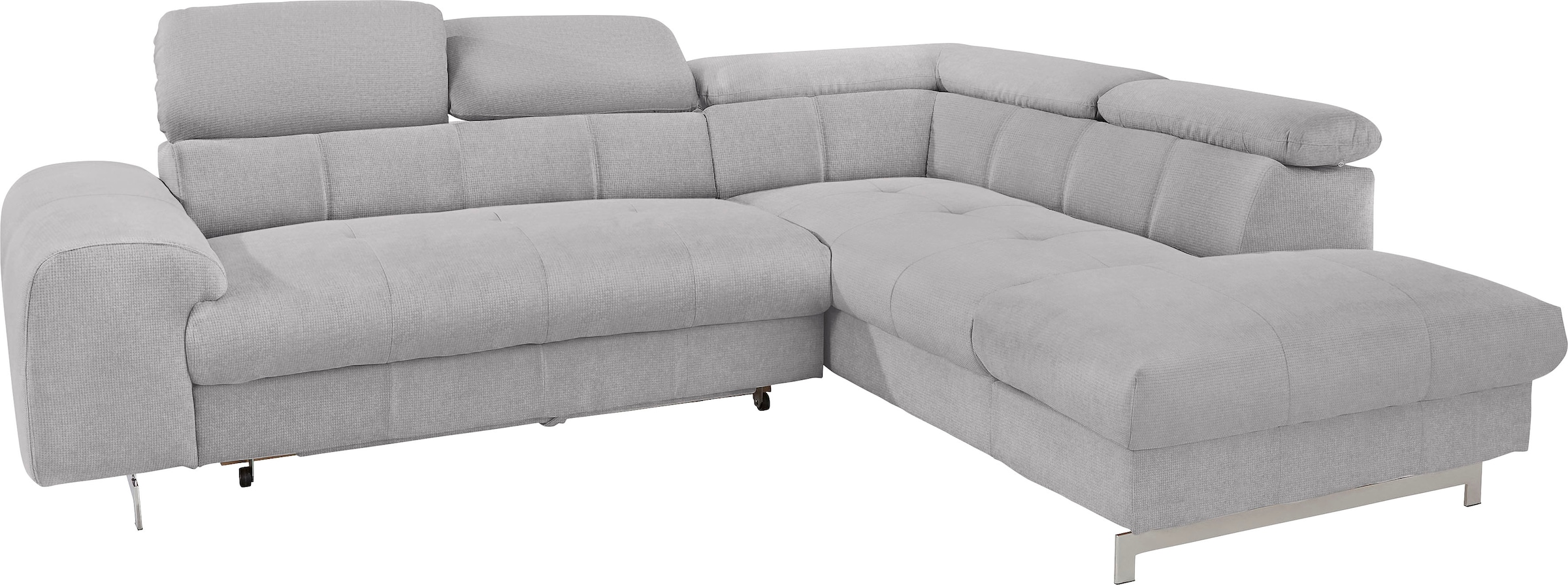 COTTA Polstergarnitur »Chef L-Form«, (Set, 2 tlg.), Set bestehend aus: Ecksofa mit Kopfteilverstellung & Hocker