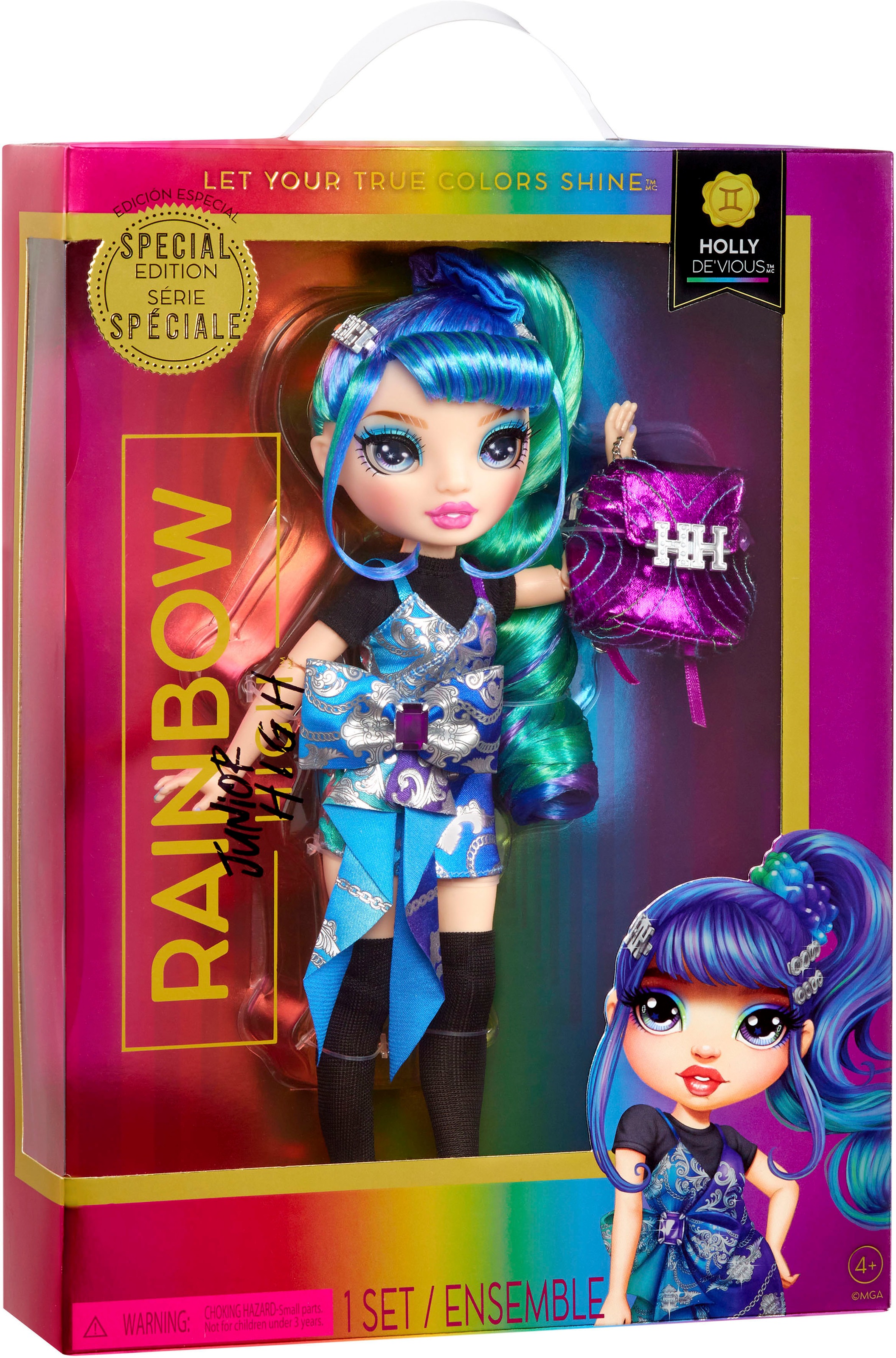 RAINBOW HIGH Anziehpuppe »Junior High Special Edition - Holly De'Vious (Blue)«