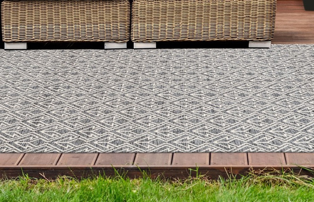 my home Teppich »Alessia«, rechteckig, 10 mm Höhe, wetterfest, Wohnzimmer günstig online kaufen