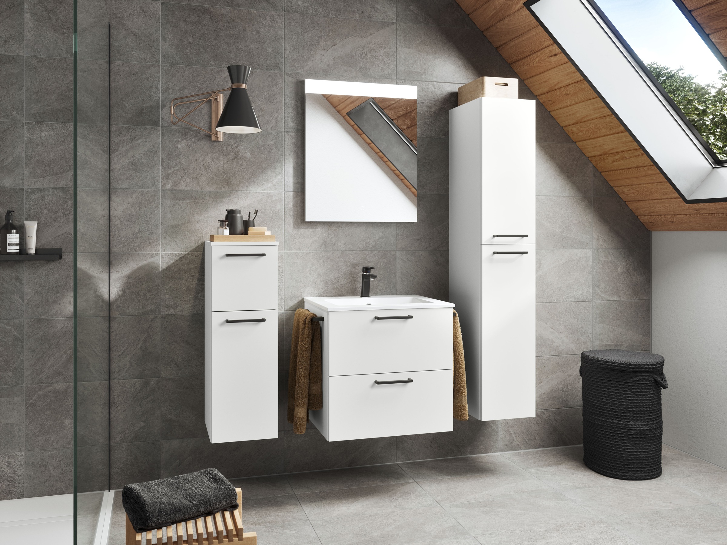 nobilia® Badmöbel-Set »Tolvina« vormontiert, mit Soft-Close, 2 Stk. tlg. in günstig online kaufen