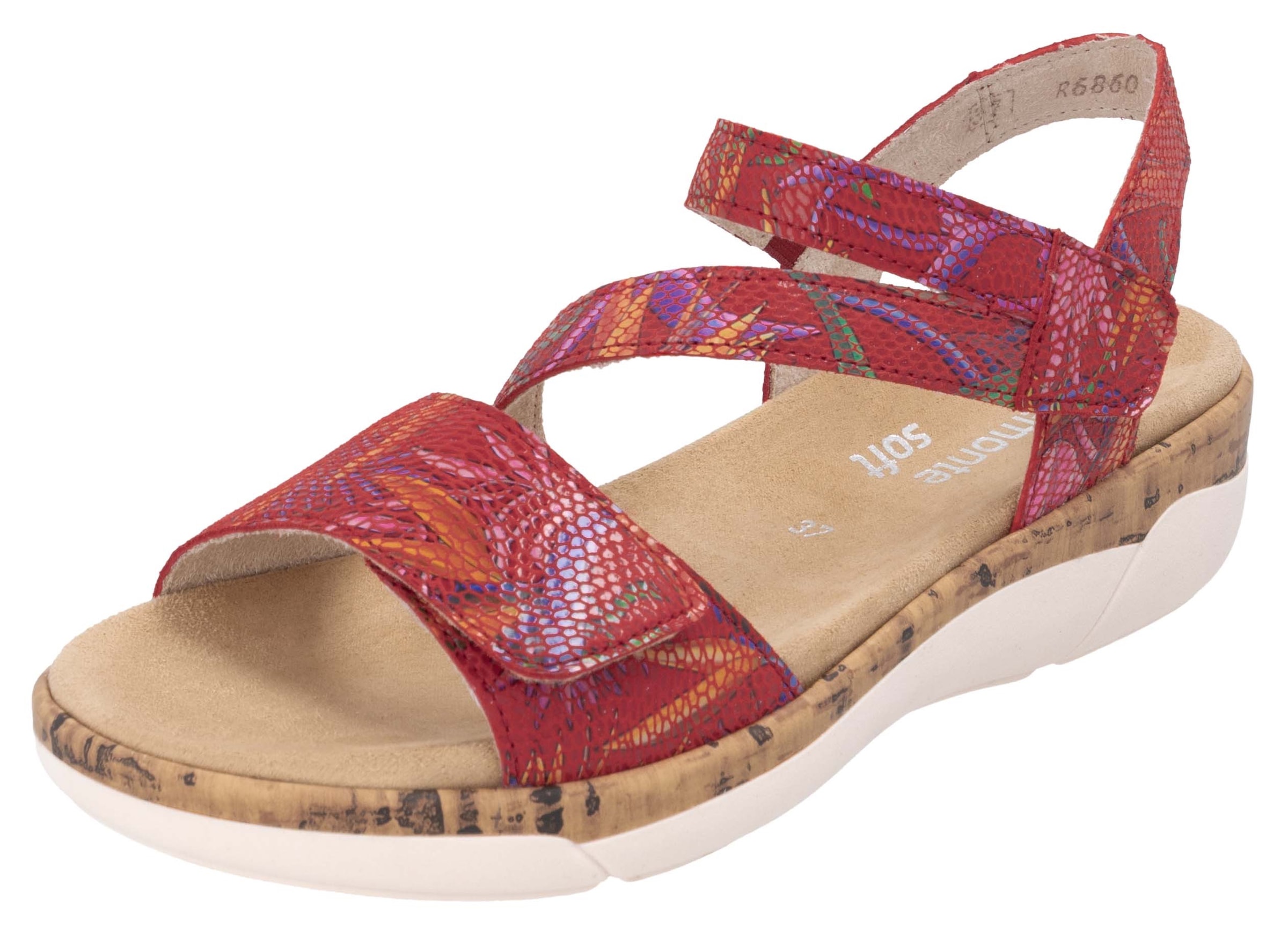 Remonte Keilsandalette  , Sommerschuh, Klettschuh, Riemchensandale mit Softfußbett
