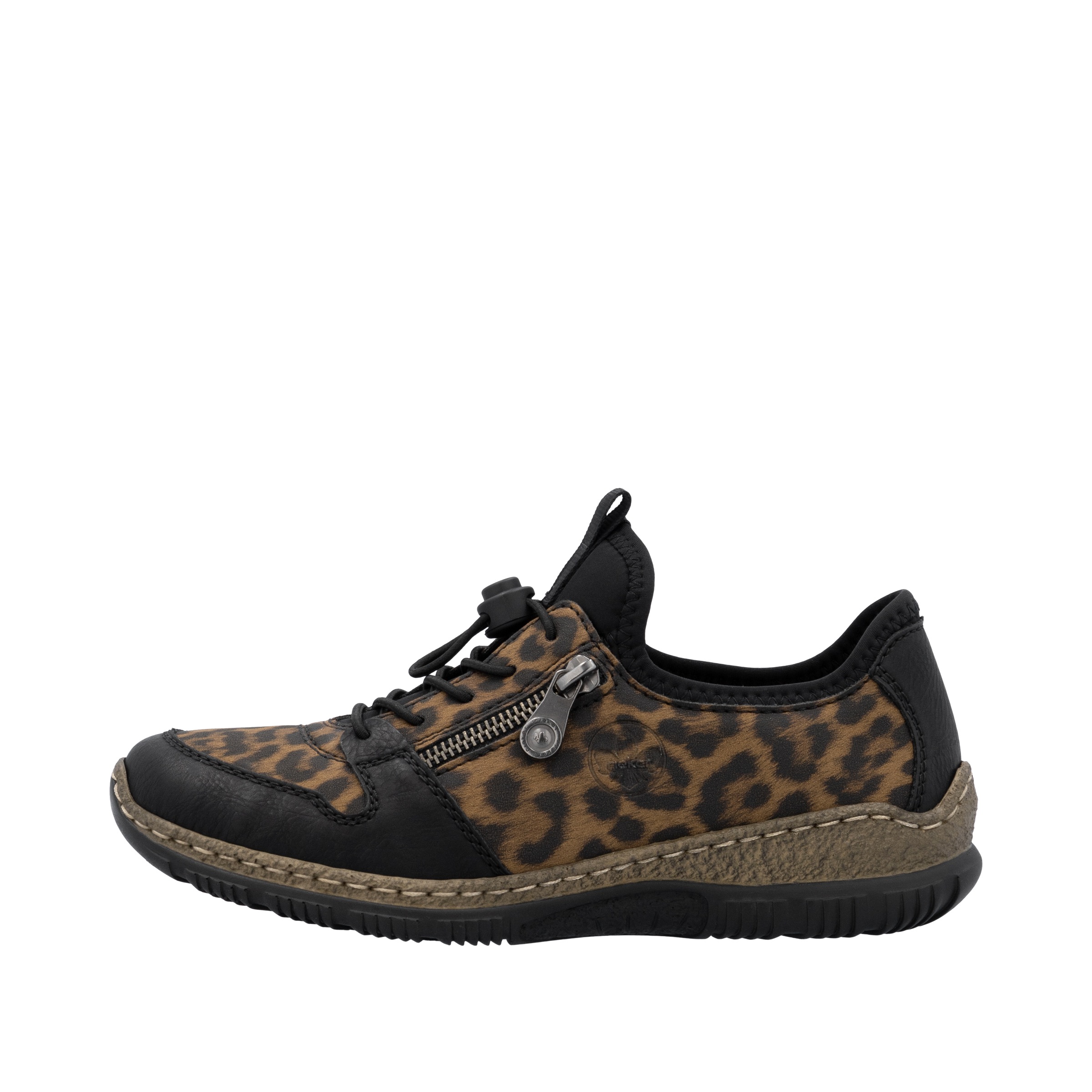 Rieker Slip-On Sneaker, Schlupfschuh, Leo-Sneaker, Freizeitschuh mit MemoSoft-Innensohle