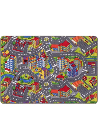 Kinderteppich »Straße«, rechteckig, Straßen-Spiel-Teppich, Straßenbreite: 8,5 cm,...