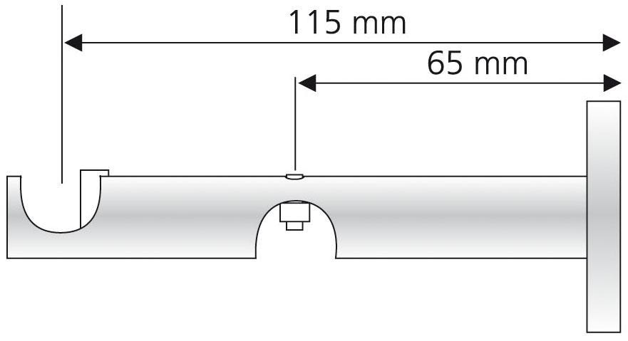 Liedeco Kombiträger, (1 St.), für Gardinenstangen Ø 16 mm günstig online kaufen