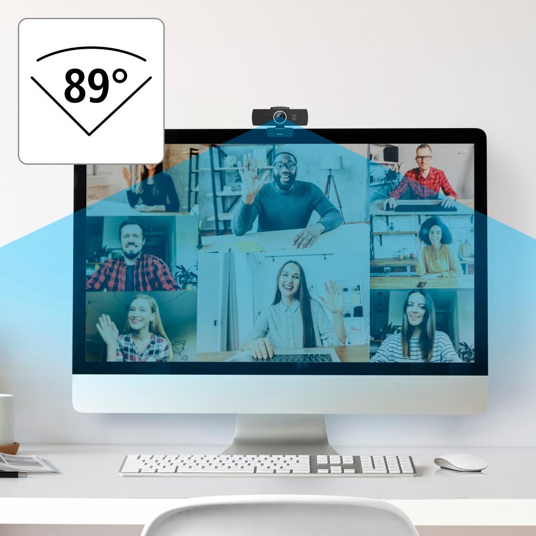 Hama Webcam »Ultra HD2160p Webcam mit flexiblem Neigungswinkel, Rauschunterdrückung« - Zusatzfunktionen: 1/4 Zoll-Gewinde, Autom. Belichtungsanpassung