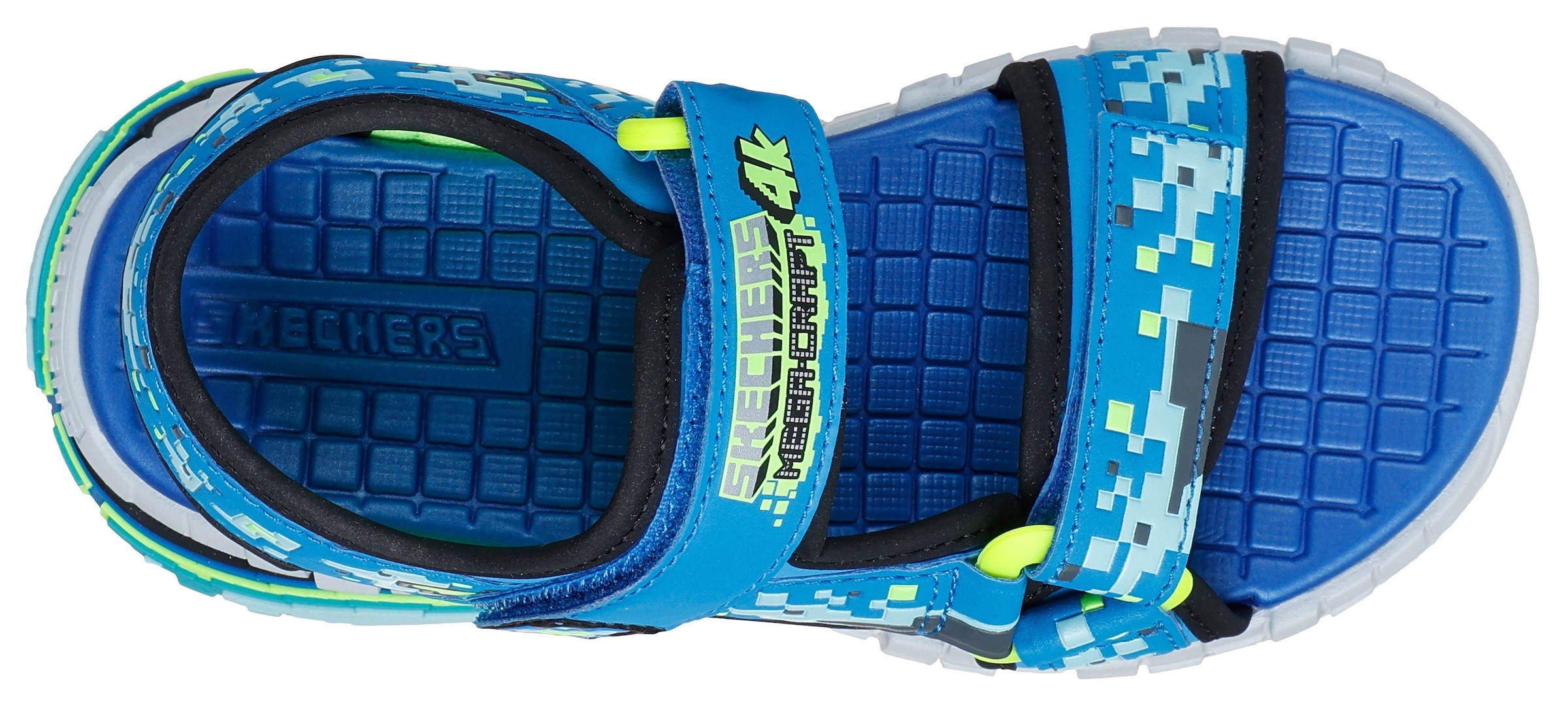 Skechers Sandale »MEGA-SPLASH 4K«, Klettschuh im coolen Pixel-Look, Größenschablone zum Download