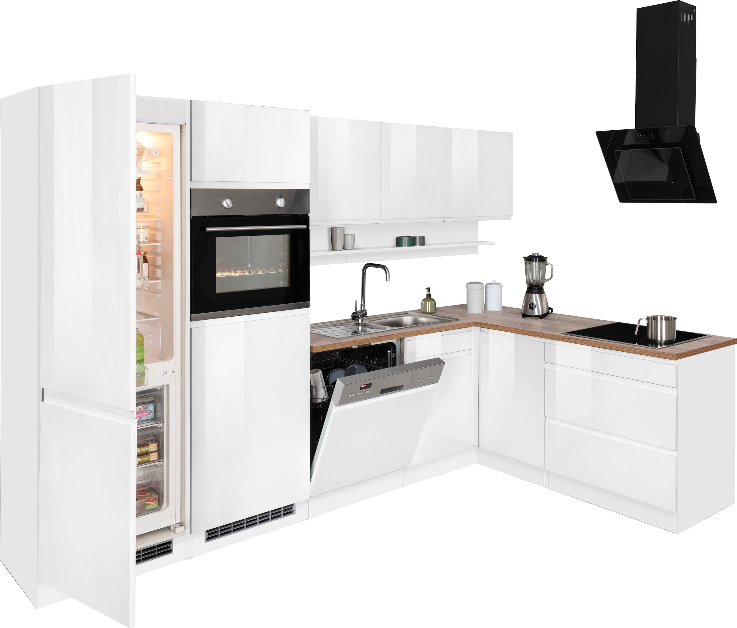 Kochstation Küche »KS-Virginia«, Stellbreite 290/180 cm, ohne E-Geräte