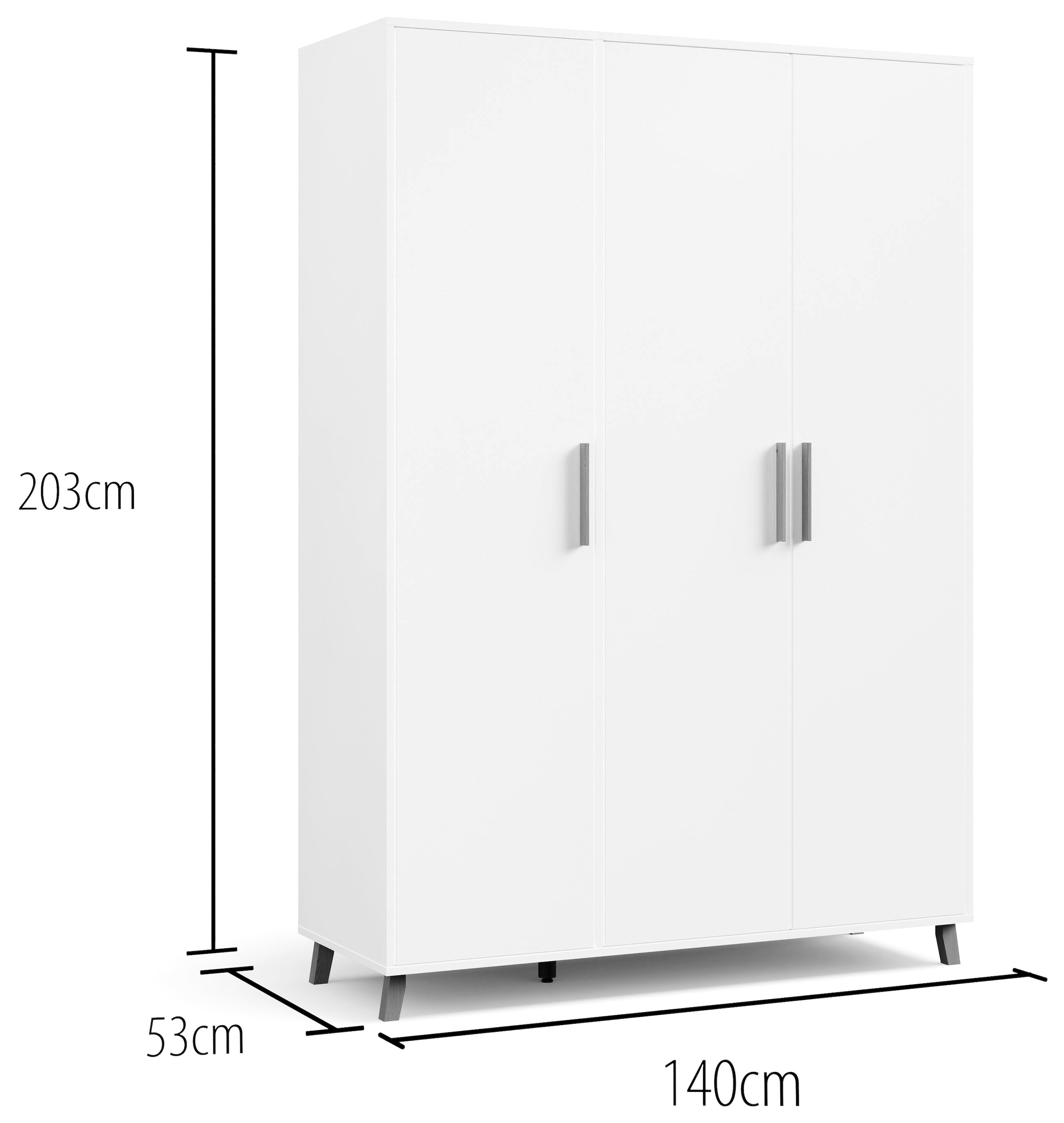 rauch Drehtürenschrank »Kleiderschrank Schrank Garderobe Wäscheschrank SHINJO«, (in 3 verschiedenen Ausstattungen BASIC/CLASSIC/PREMIUM), Griffe und Füße aus Massivholz, viel Stauraum MADE IN GERMANY