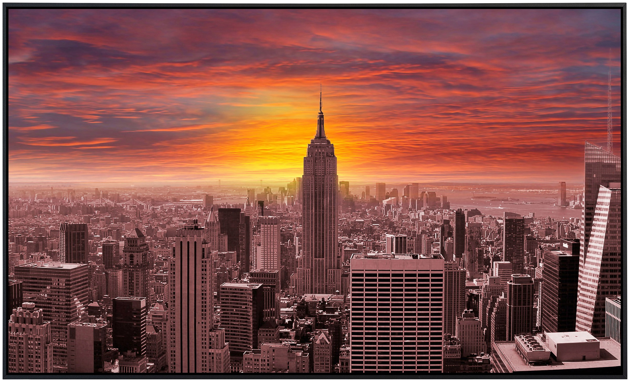 Papermoon Infrarotheizung »New York bei Sonnenuntergang«, sehr angenehme St günstig online kaufen