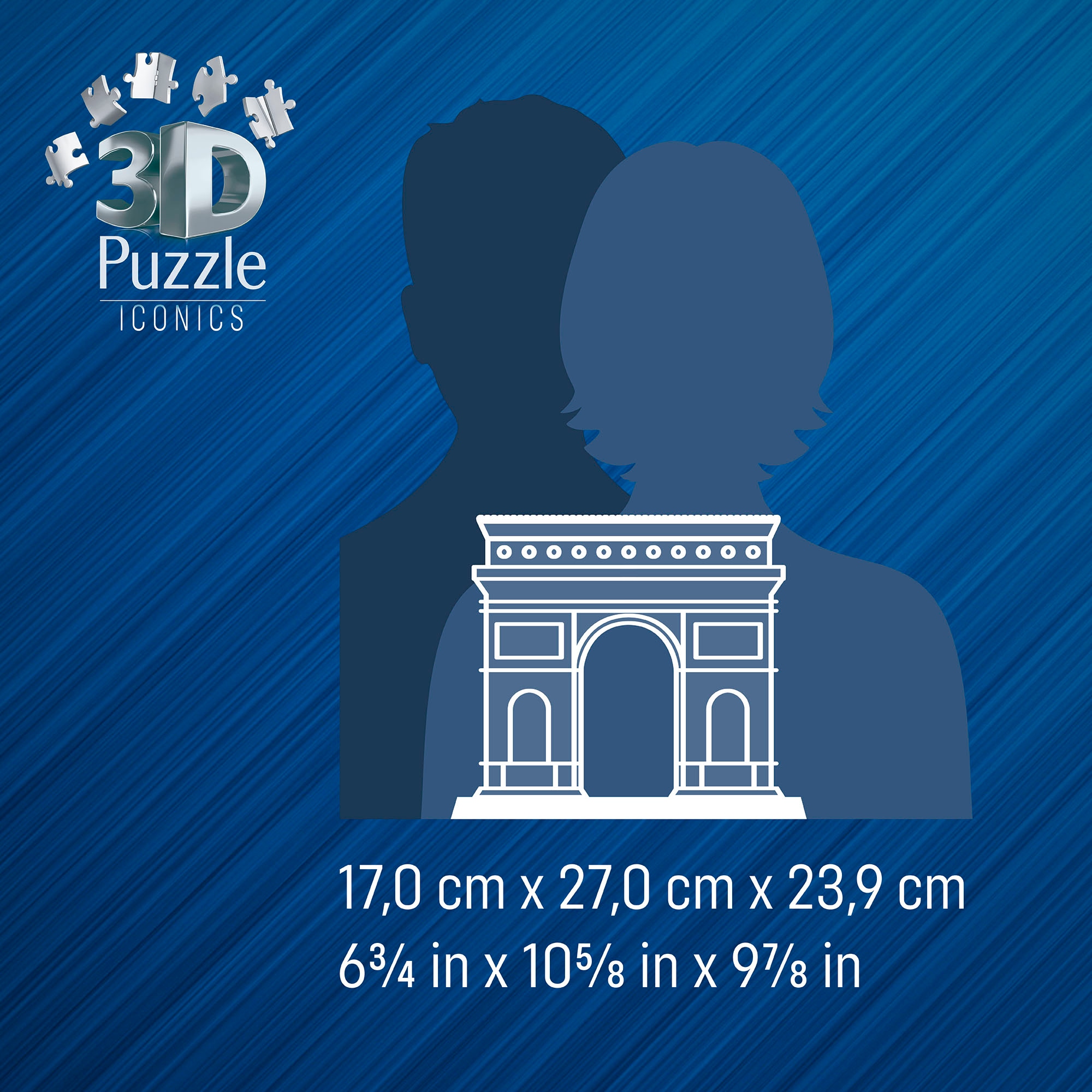 Ravensburger 3D-Puzzle »Iconics: Triumphbogen Paris - mit Licht«, Made in Europe