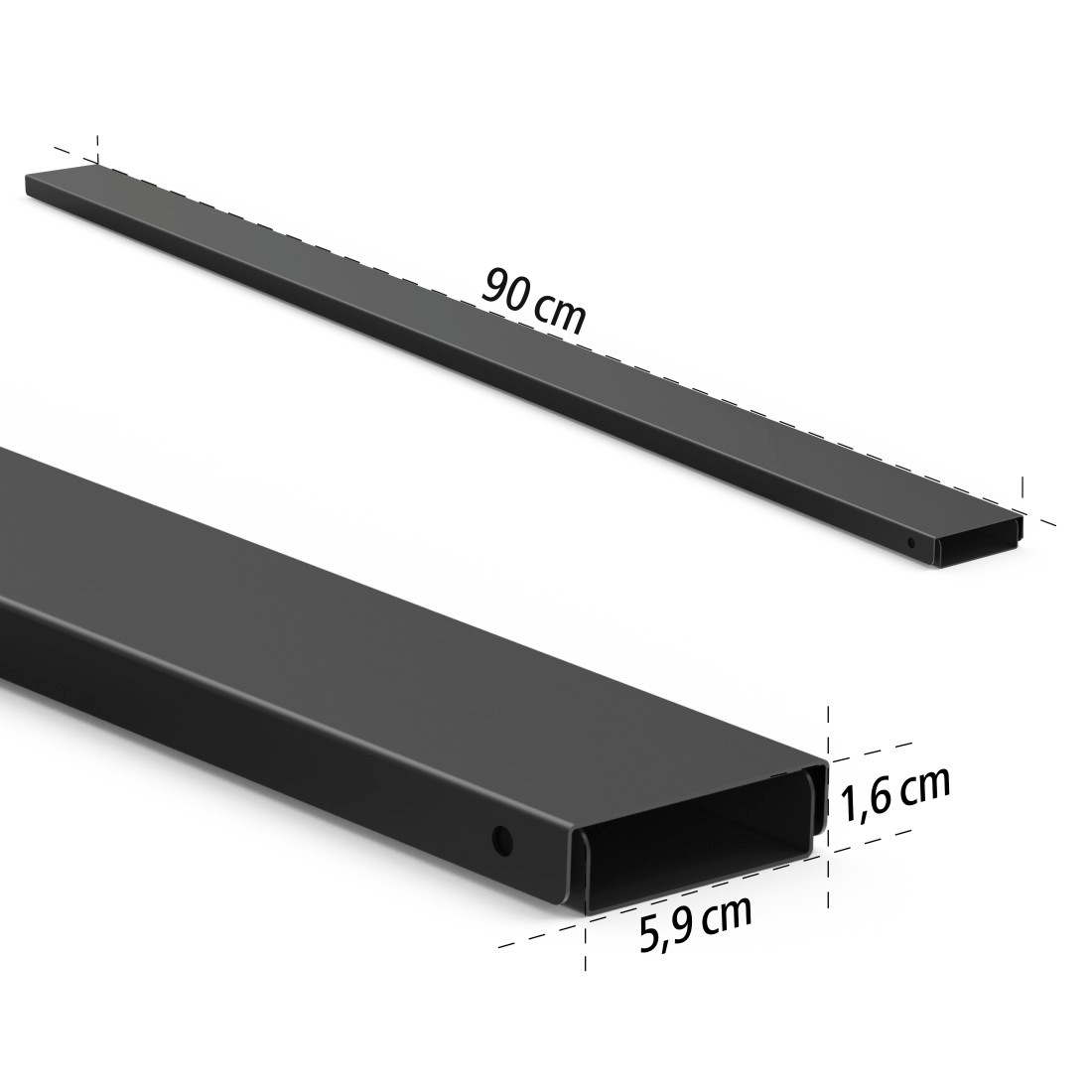 Hama Kabelkanal »Kabelkanal aus Metall, magnetisch, 90 x 5,6 x 1,6 cm«
