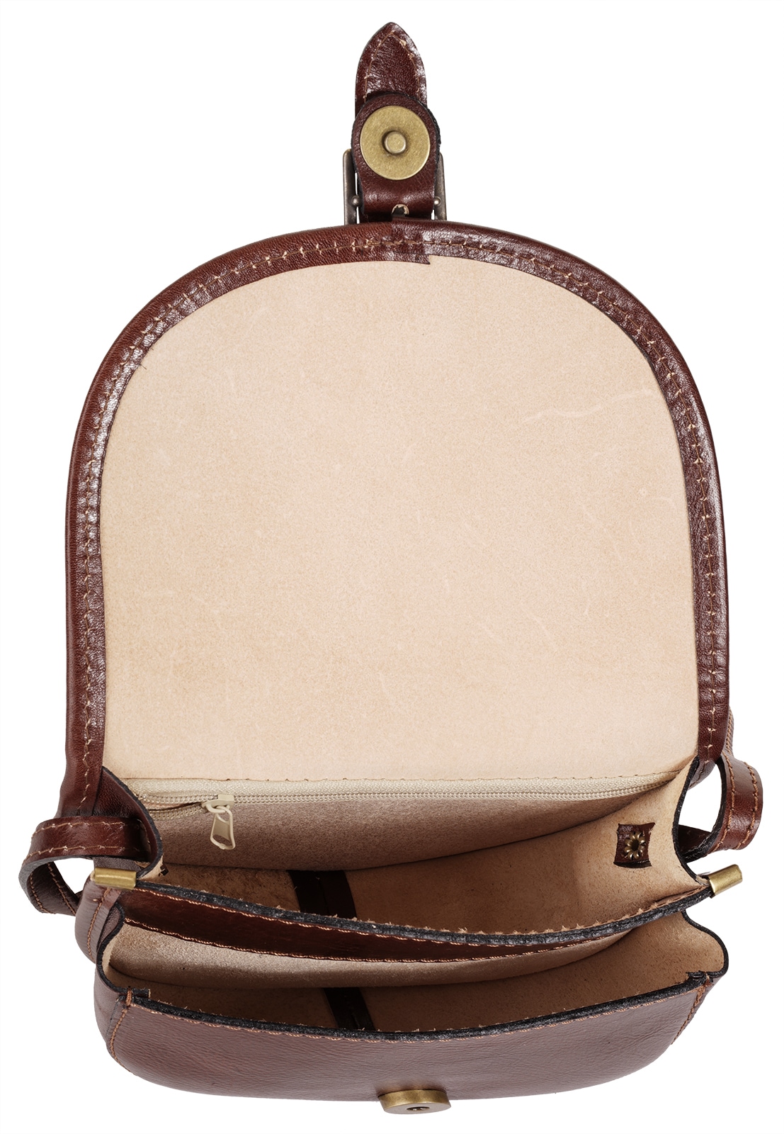 Piké Umhängetasche, echt Leder, Made in Italy