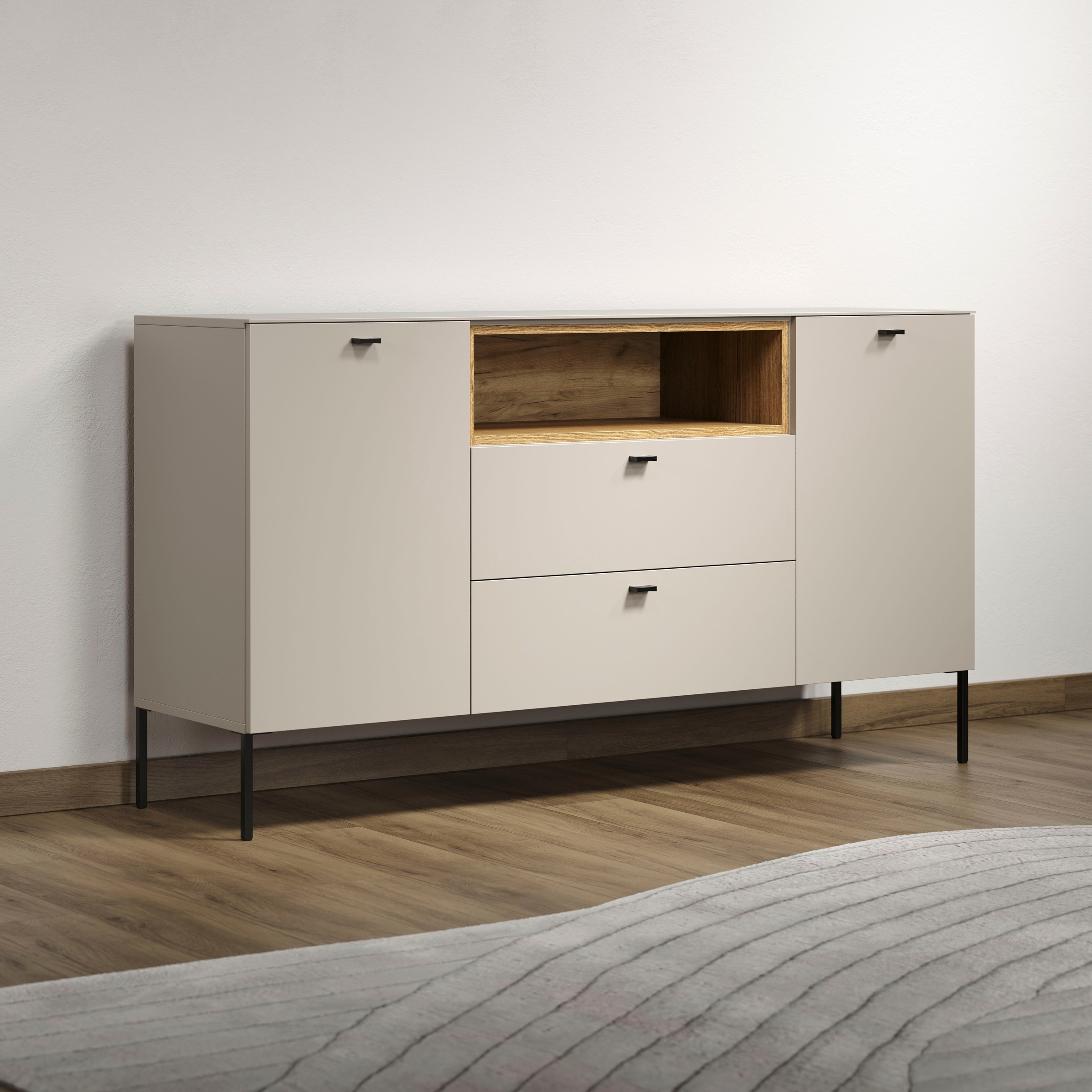 Places of Style Sideboard »San Pedro«, (1 St.), Kommode mit Softclose-Funktion - (B/T/H) 154/42/85 cm