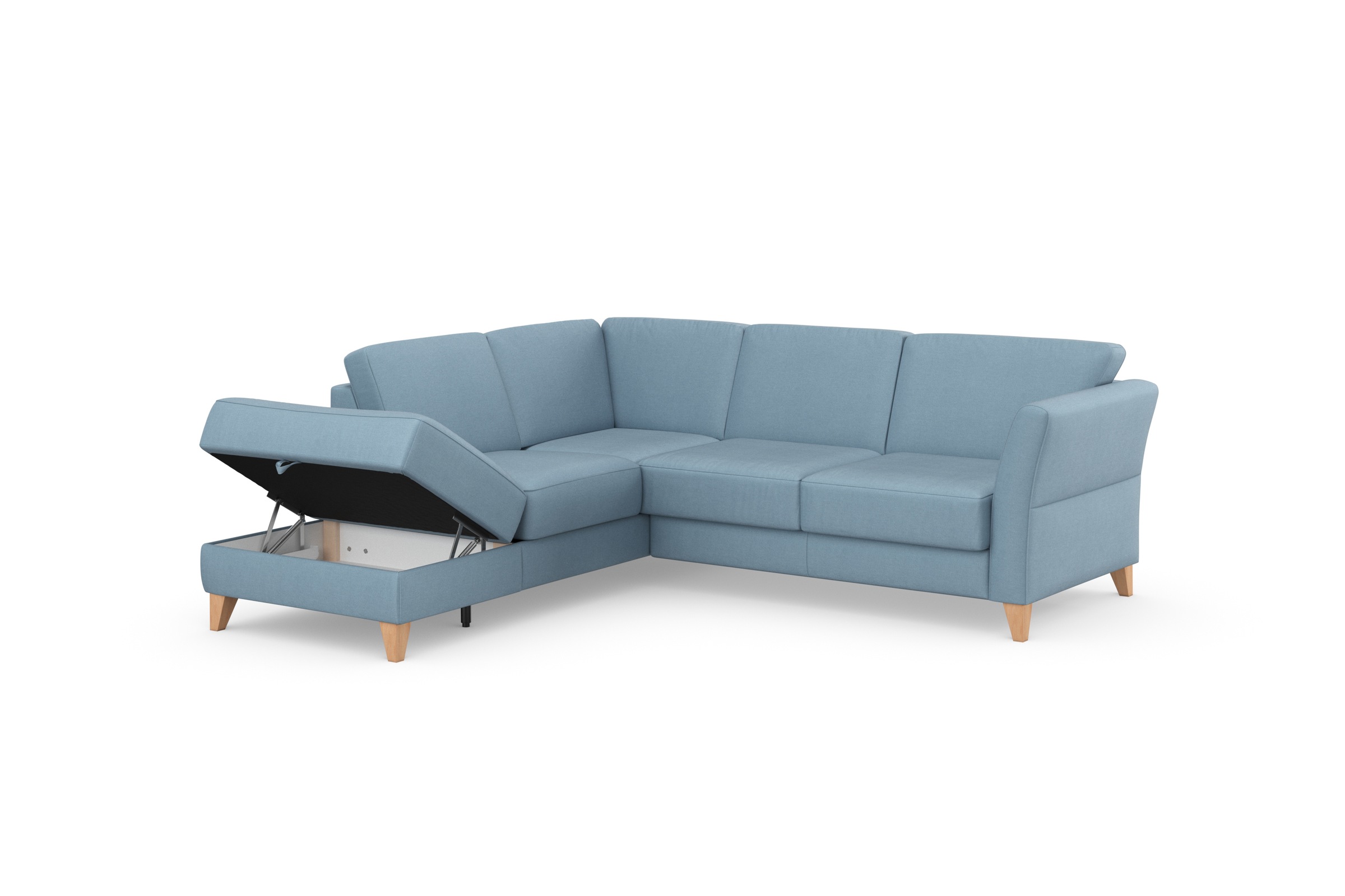 sit&more Ecksofa »Visby L-Form«, Wahlweise mit Bettfunktion und Stauraum, frei im Raum stellbar