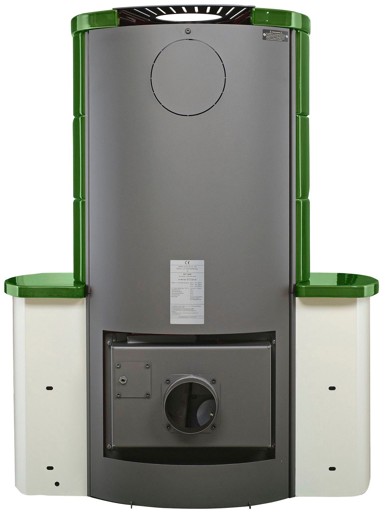 HARK Kaminofen »Avenso GT ECOplus 6 KW«, grün-glänzend, mit EcoPlus Filter