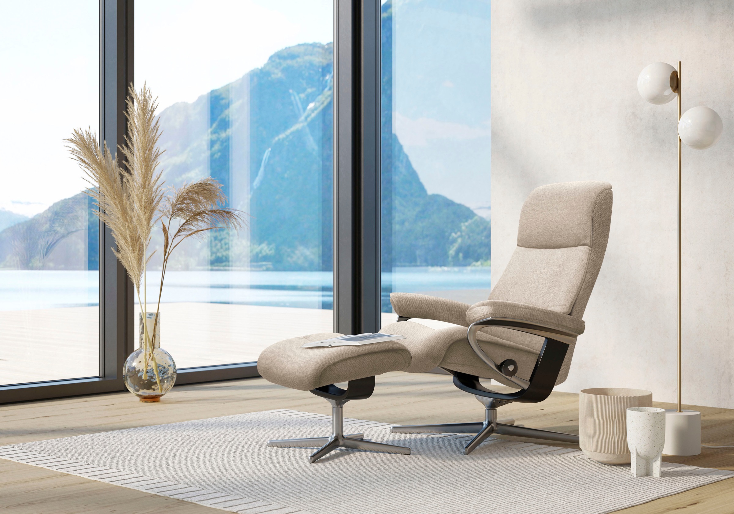 Stressless® Relaxsessel »View«, (Set, Relaxsessel mit Hocker), mit Hocker, günstig online kaufen