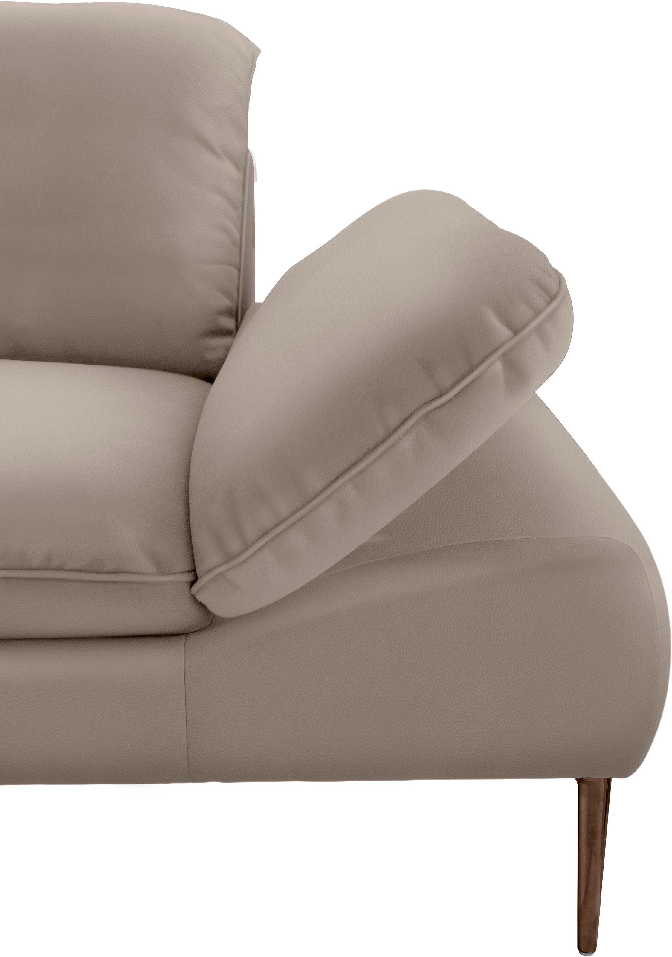 W.SCHILLIG Ecksofa »enjoy&MORE, Designsofa, bequem, elegant und zeitlos, L-Form«, Sitztiefenverstellung, Füße bronze pulverbeschichtet, Breite 340 cm