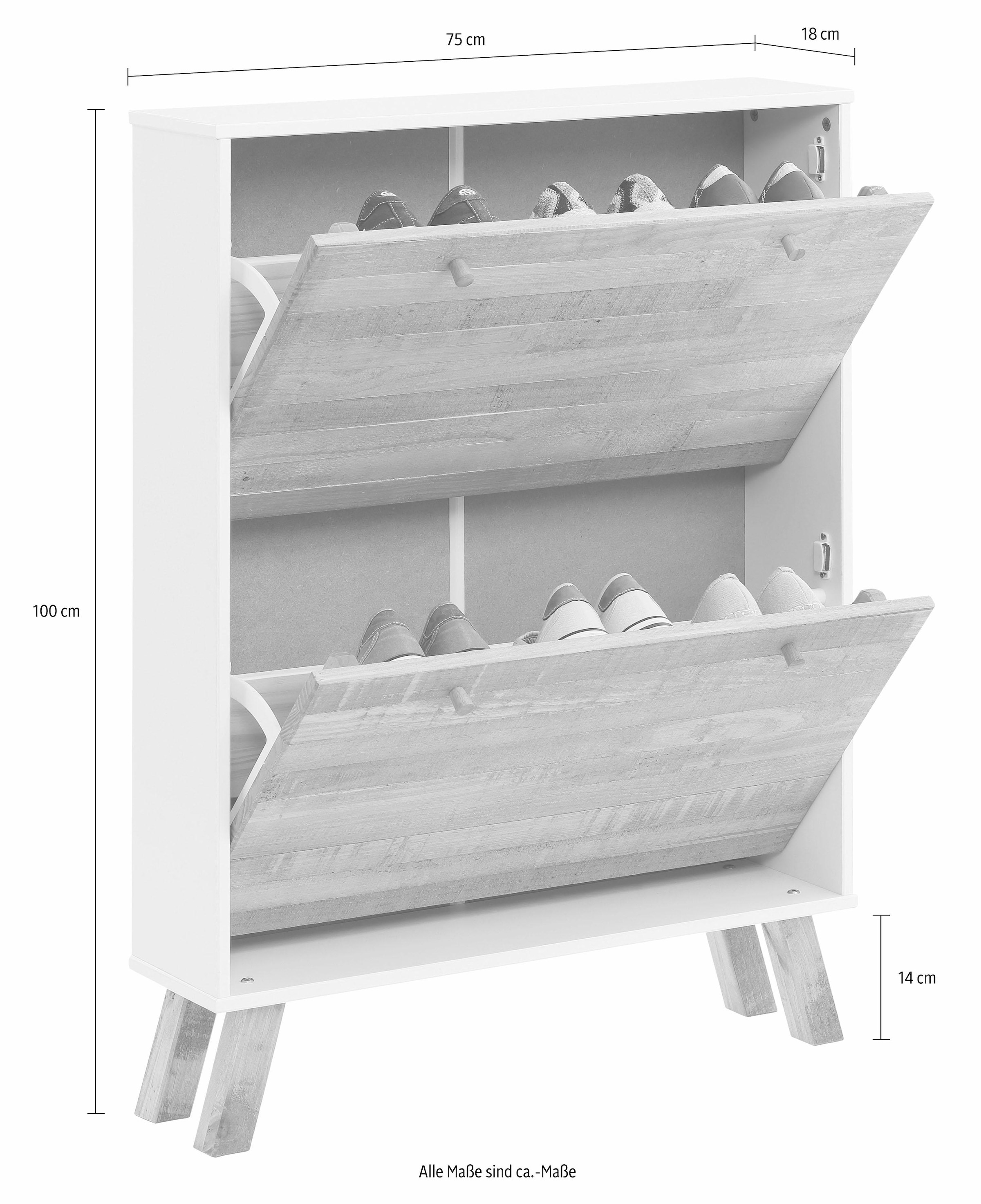 Home affaire Schuhschrank, Rondo», Klappen, 75 Breite mit 2 %Sale cm jetzt im