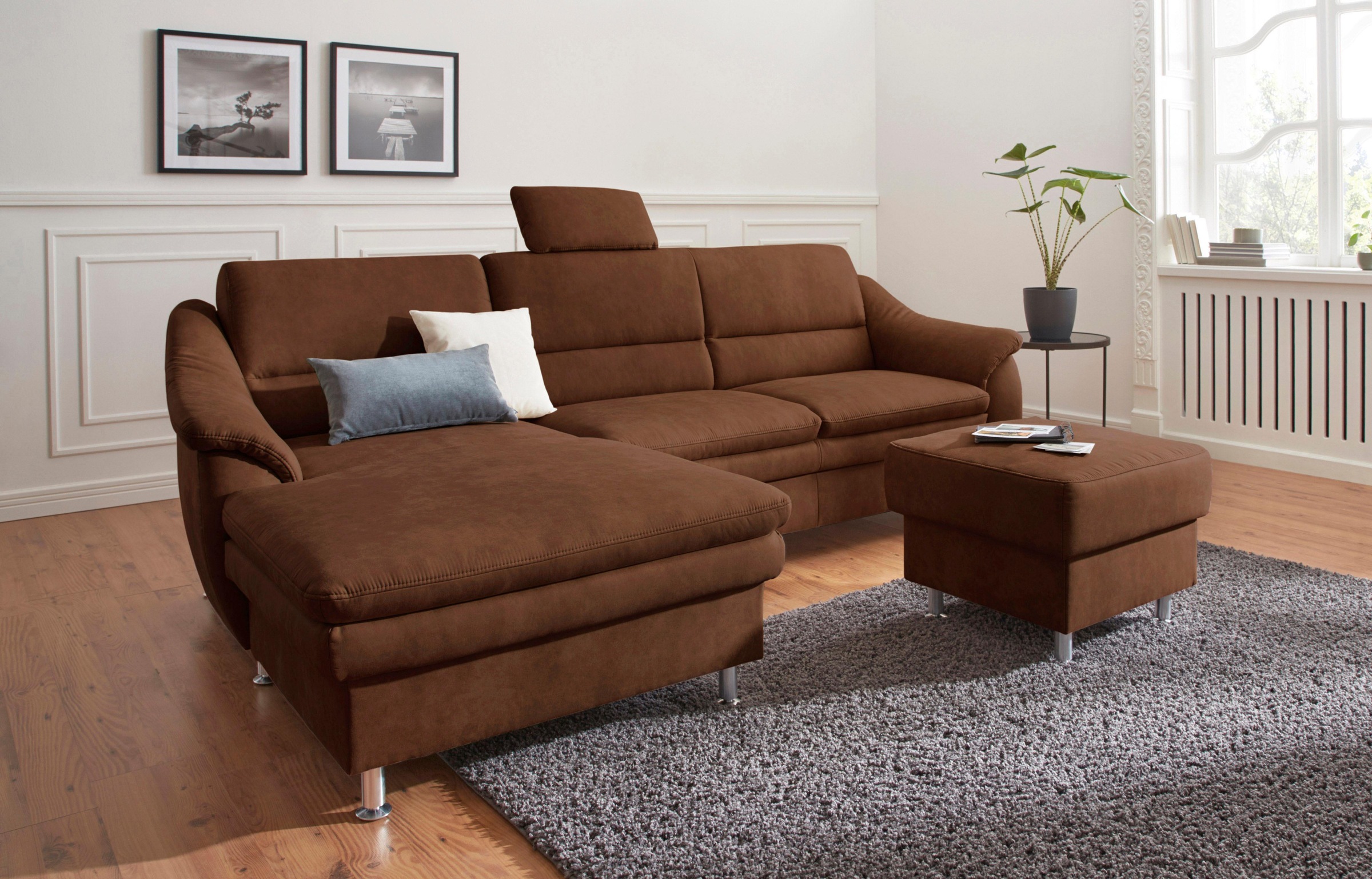 sit&more Ecksofa »Cardoso L-Form«, mit Federkern, wahlweise mit Bettfunktio günstig online kaufen