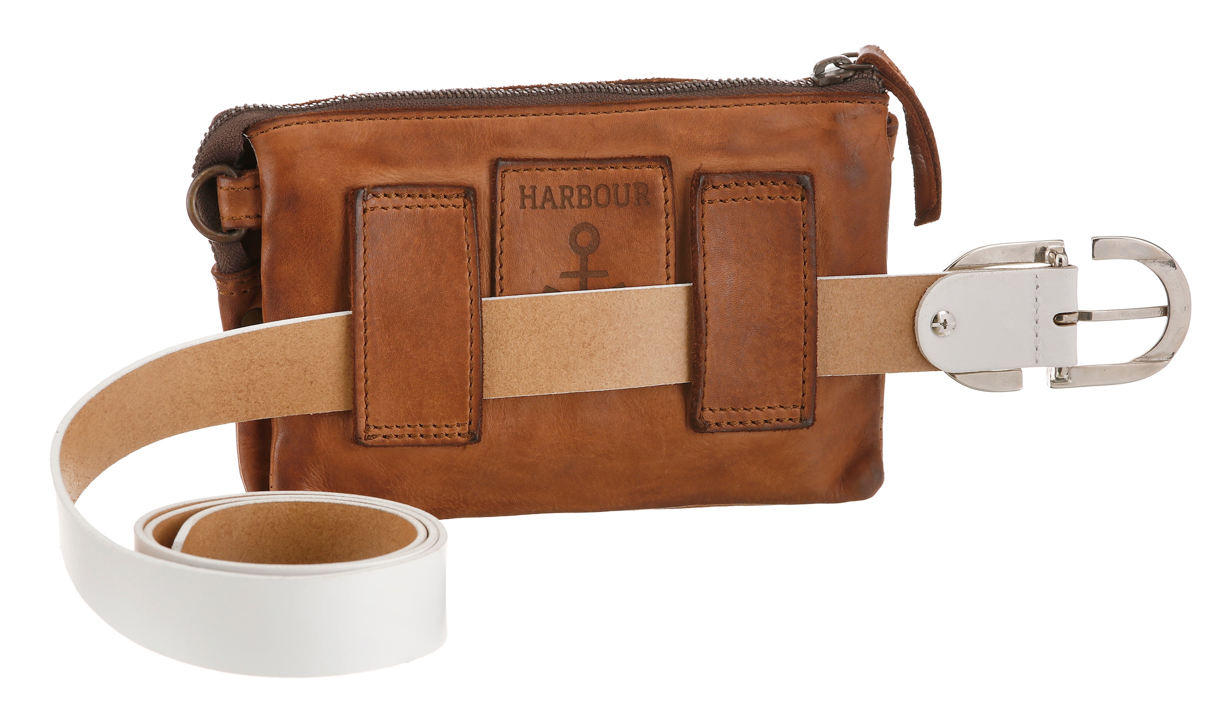 HARBOUR 2nd Mini Bag »Perla«, Schultertasche Umhängetasche mit Anker-Label-Anhänger