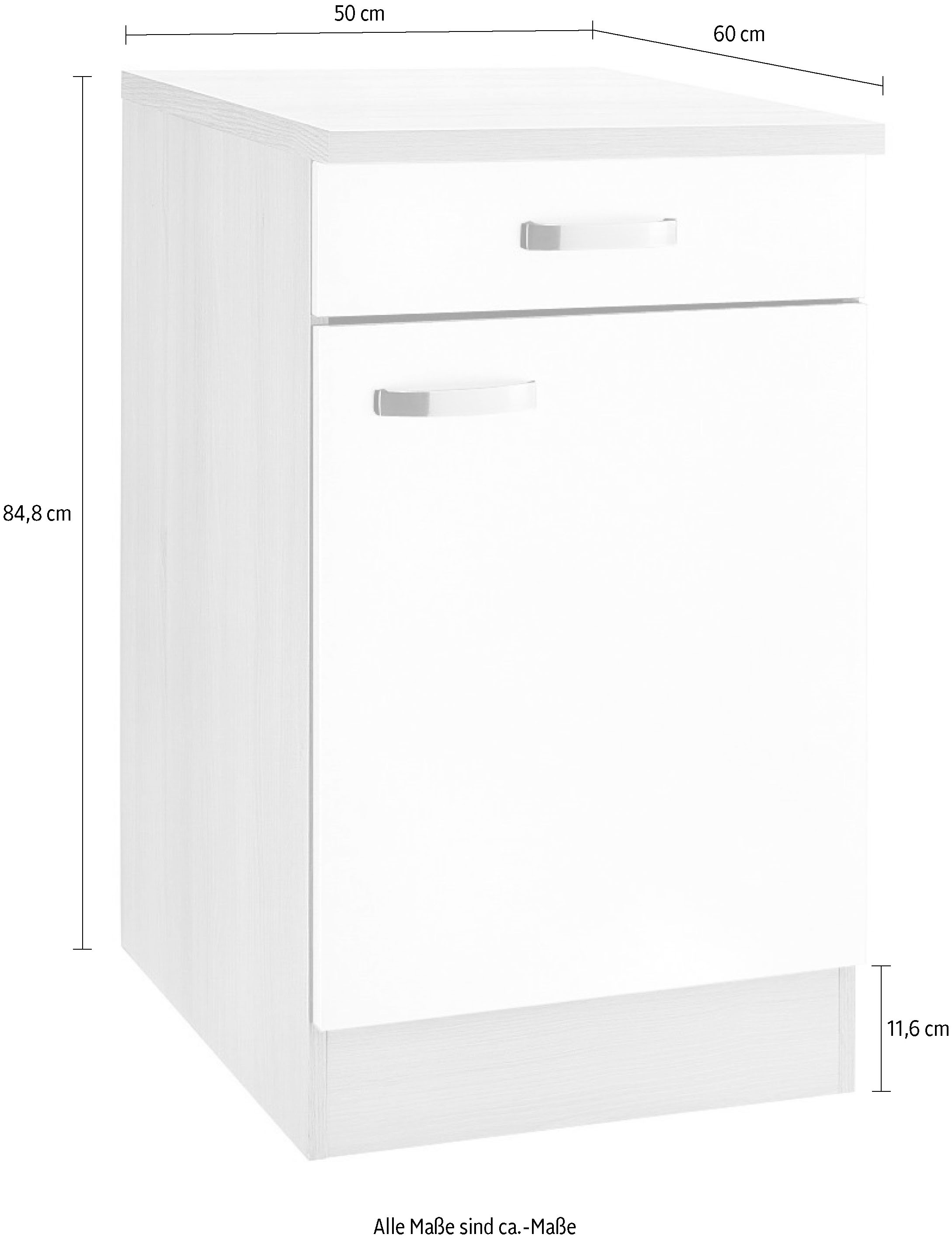 OPTIFIT Unterschrank »Faro«, mit Metallgriffen, Breite 50 cm