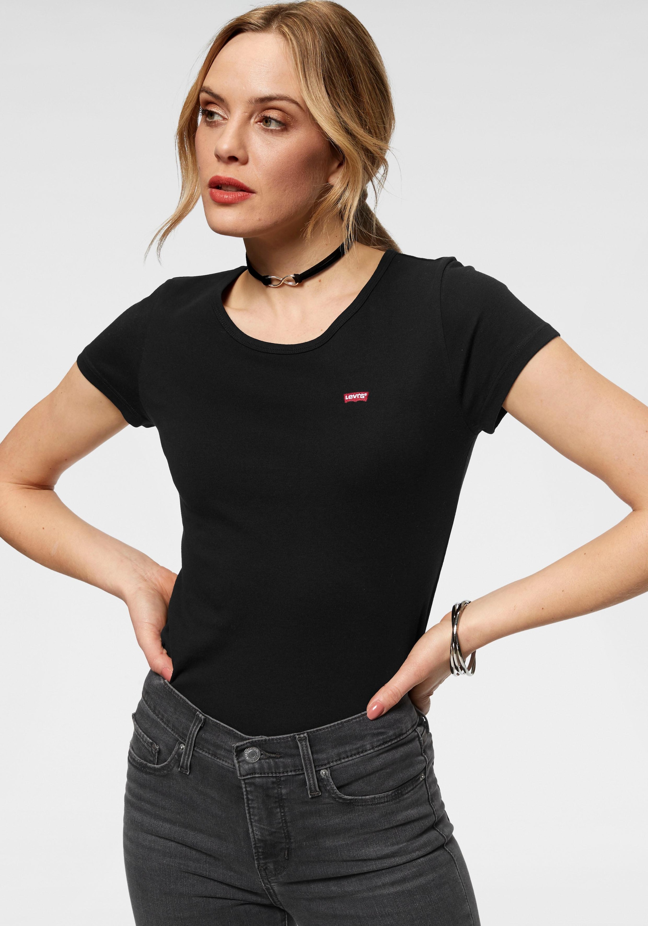 Levi's® T-Shirt »Mini-Logo«, (Packung, 2 tlg.), mit kleiner Markenlogo-Stickerei auf der Brust