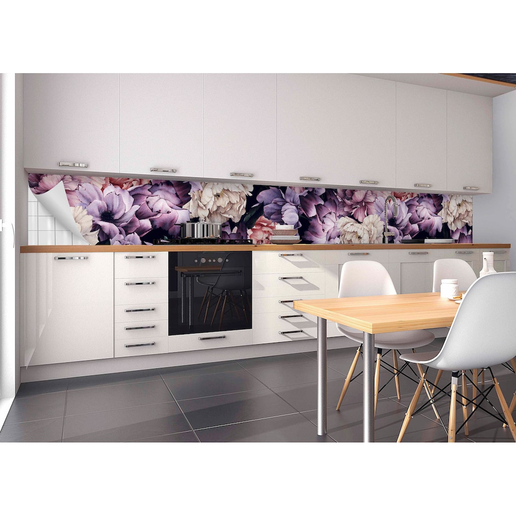 MySpotti Küchenrückwand »fixy Noaki«, (1 tlg.), selbstklebende und flexible Küchenrückwand-Folie