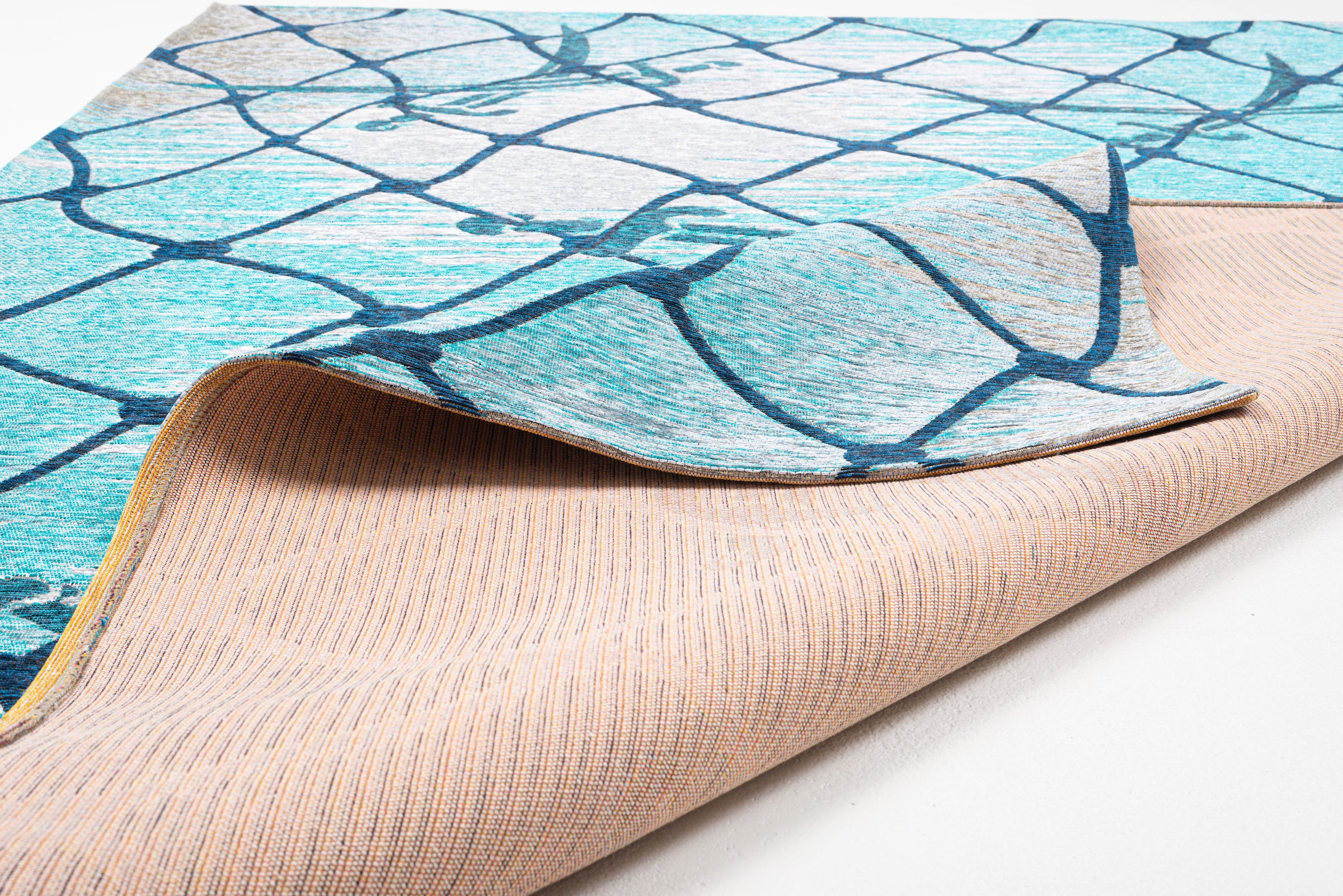 Sansibar Teppich Fischernetz bestellen Säbel bequem Flachgewebe, 005«, modernes »Keitum Design, rechteckig, & Motiv und schnell gekreuzte