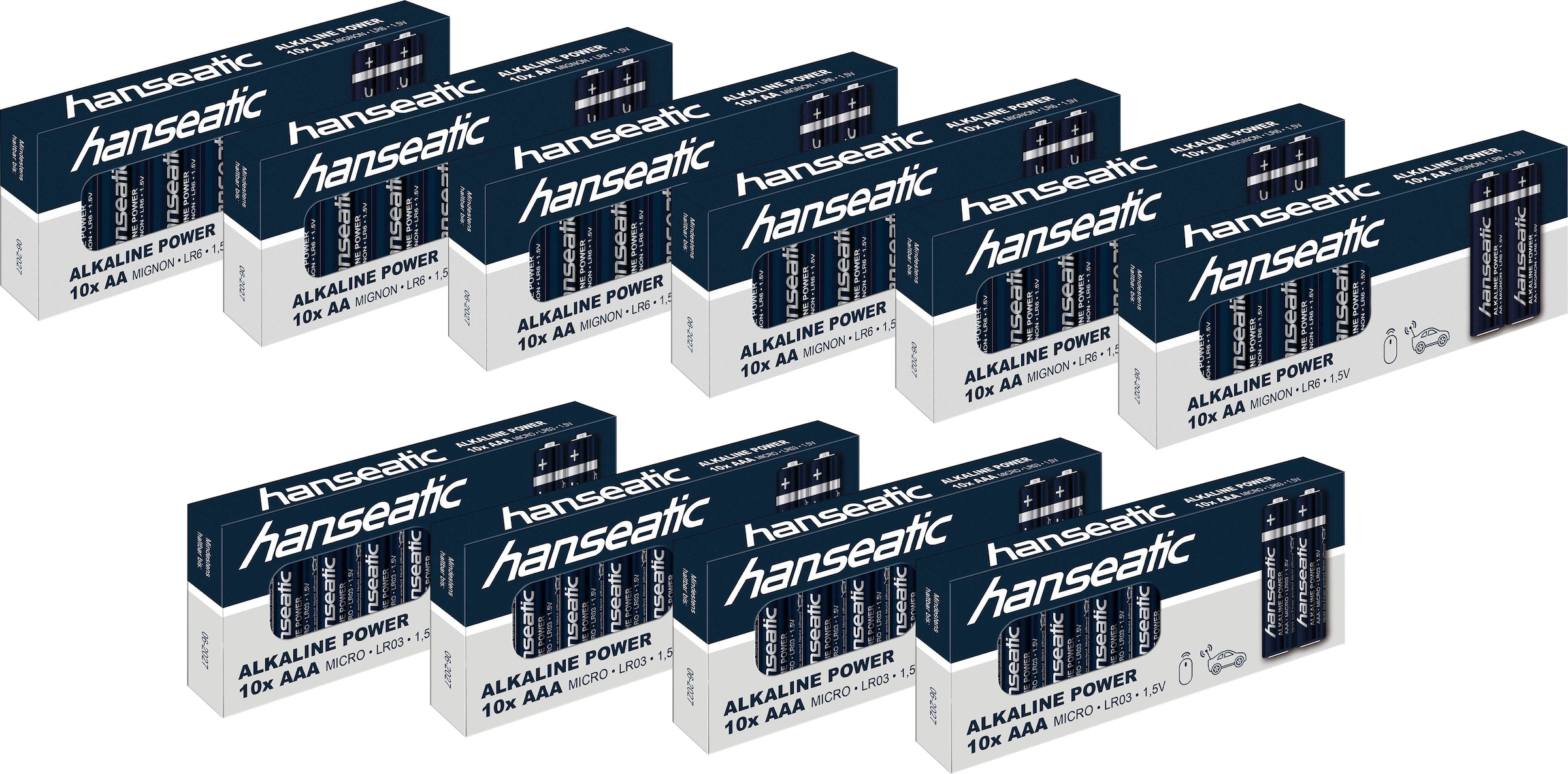 Hanseatic Batterie »Batterie Set 60 + 40 Stück«, (Set)