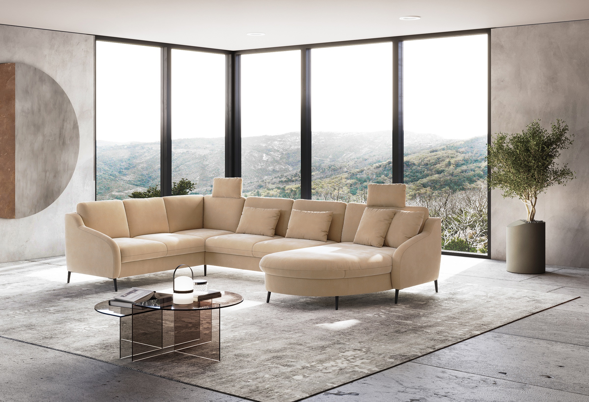 sit&more Wohnlandschaft »Soul U-Form«, wahlweise mit Bettfunktion und Schubkasten