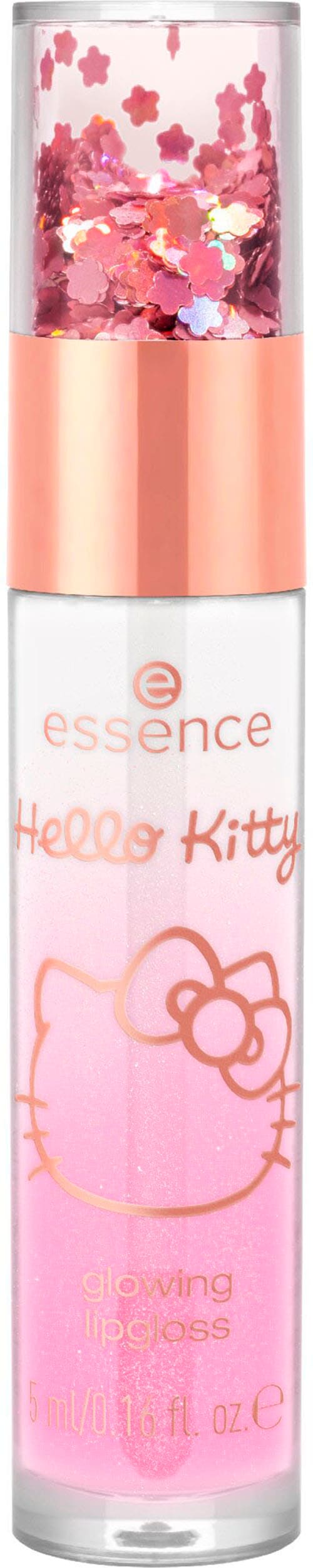 Essence Lipgloss »Hello Kitty glowing lipgloss«, (Set, 3 tlg.), mit beweglichem Konfetti