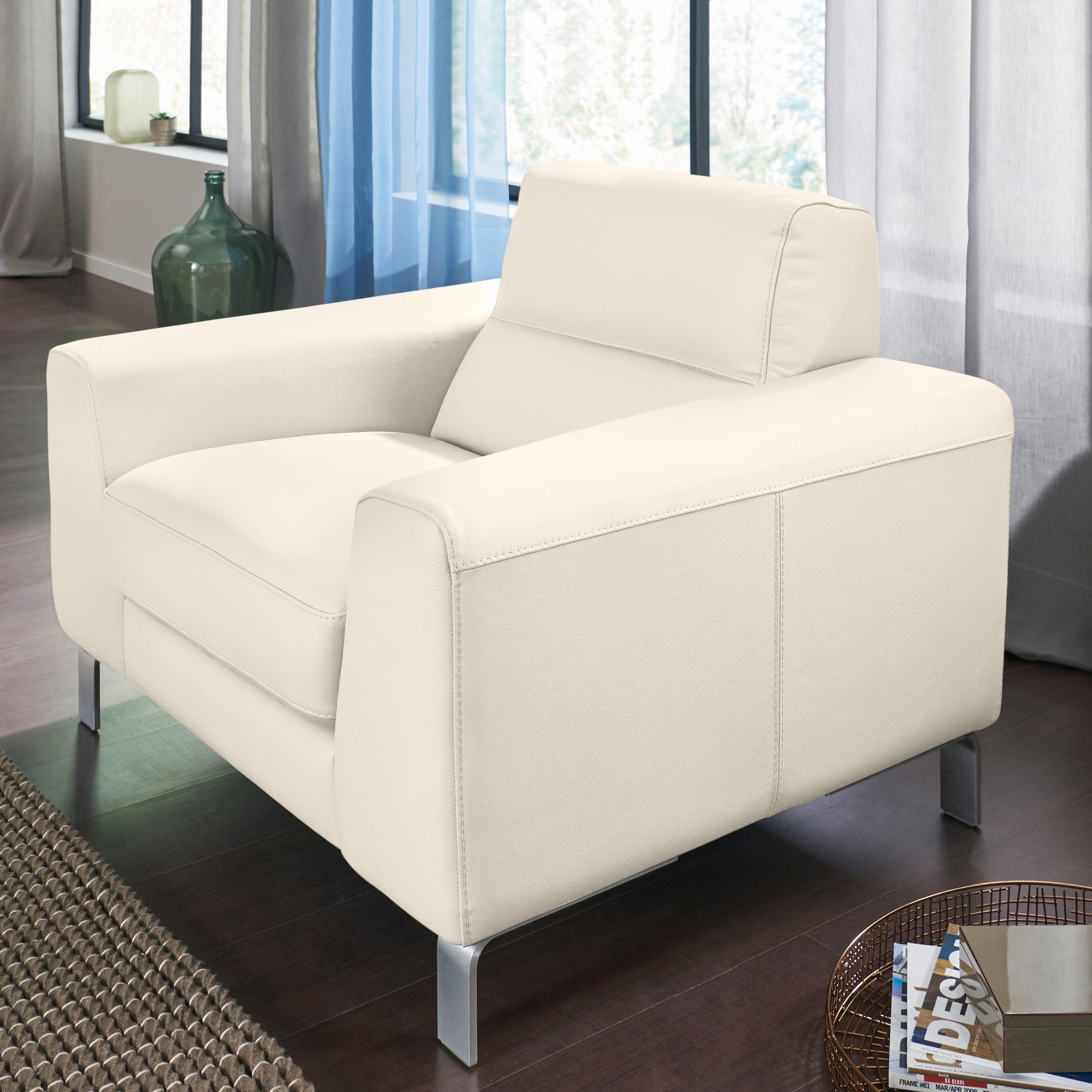 CALIA ITALIA Sessel »Simon Loungesessel, Designsessel, sehr bequem«, in zwe günstig online kaufen