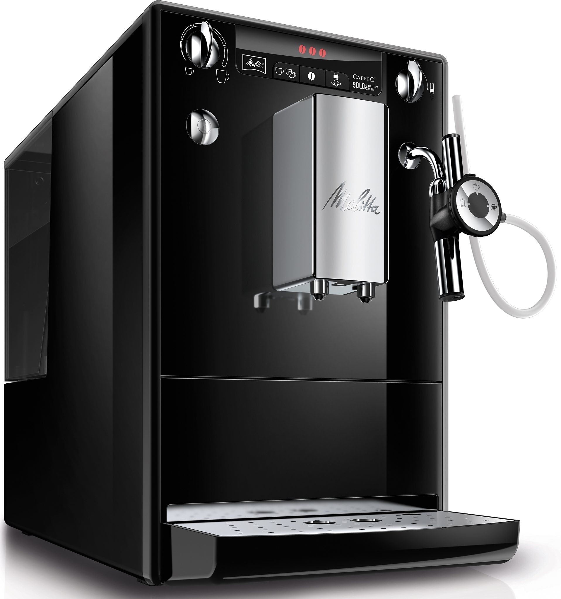 Melitta Kaffeevollautomat »Solo® & Perfect Milk E 957-201, schwarz« Café crème&Espresso per One Touch, Milchsch&heiße Milch per Drehregler