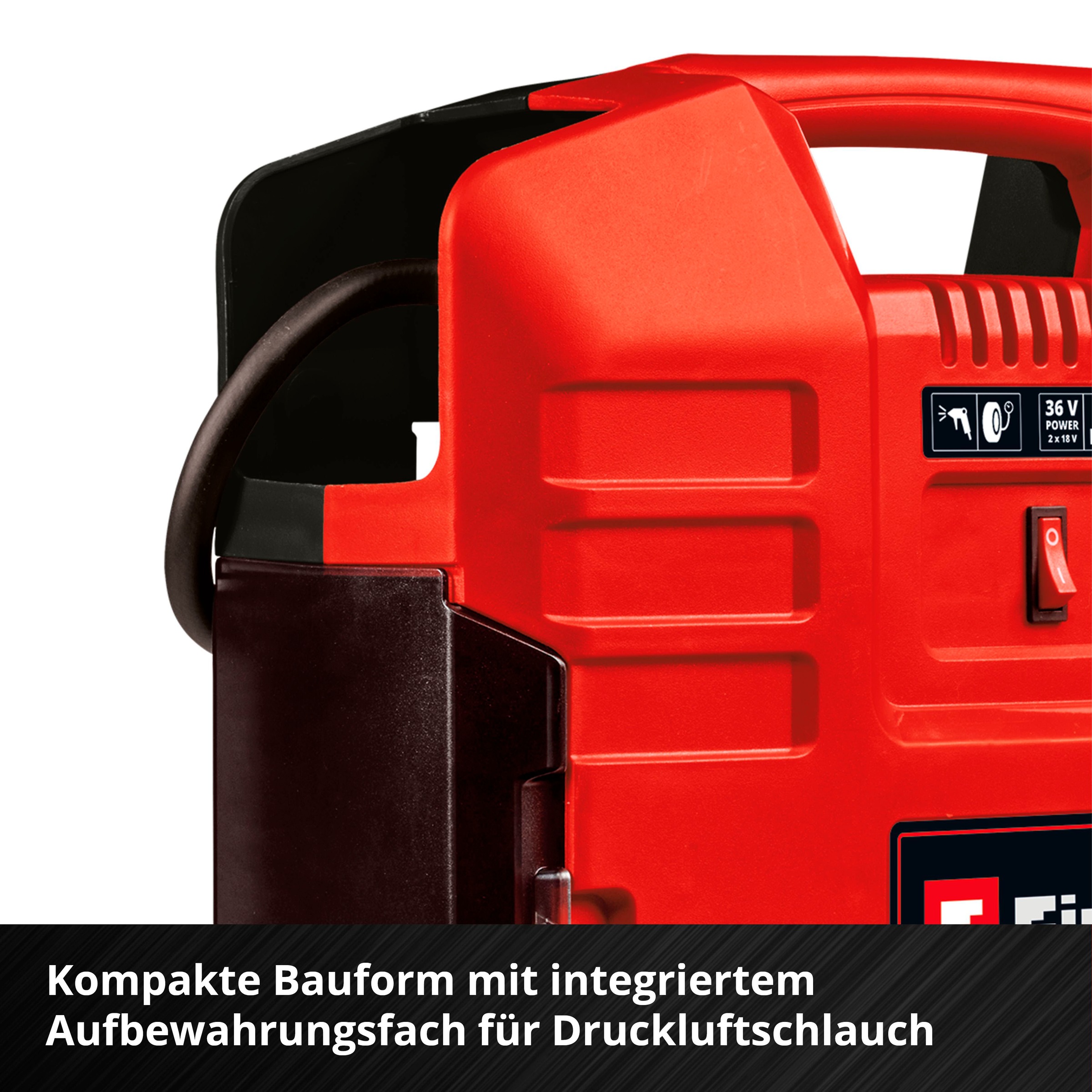 Einhell Koffer-Kompressor »TE-AC 36/8 Li OF Set-Solo«, ohne Akku und Ladegerät, inkl. Aufbewahrungskoffer
