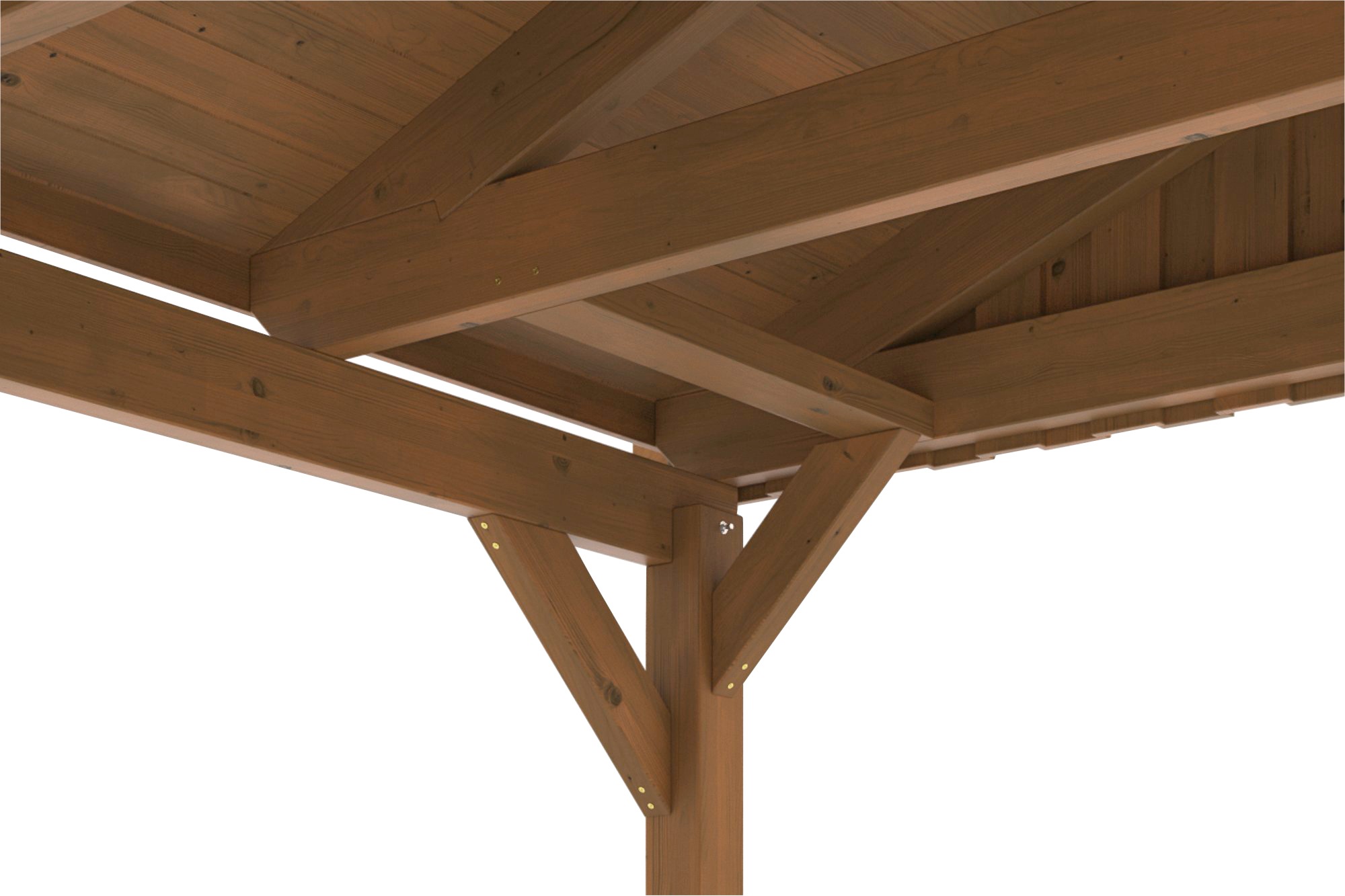 Skanholz Einzelcarport »Fichtelberg«, Leimholz-Nordisches Fichtenholz, braun, mit schwarzen Schindeln