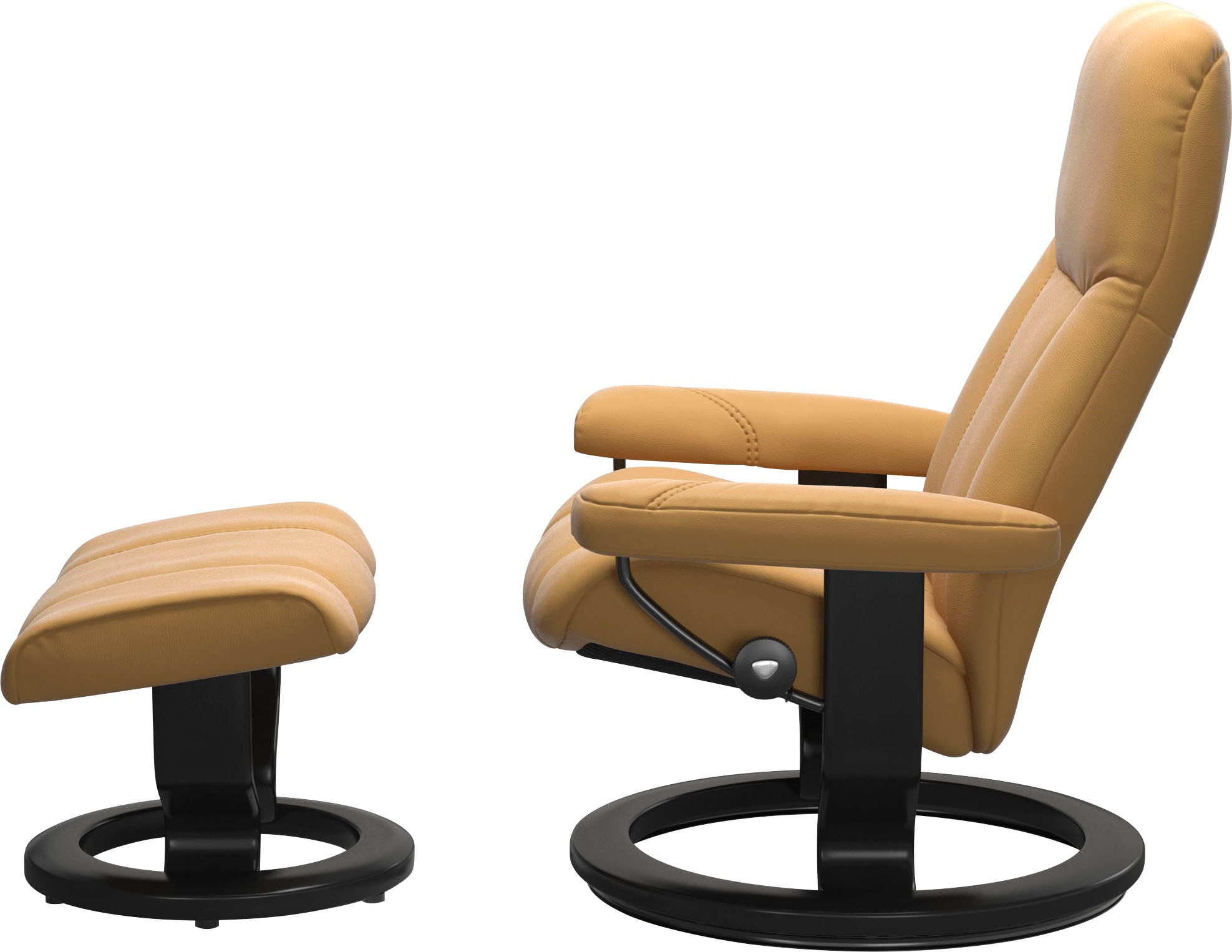Stressless® Relaxsessel »Consul«, (Set, Relaxsessel mit Hocker), mit Hocker, mit Classic Base, Größe S, Gestell Schwarz