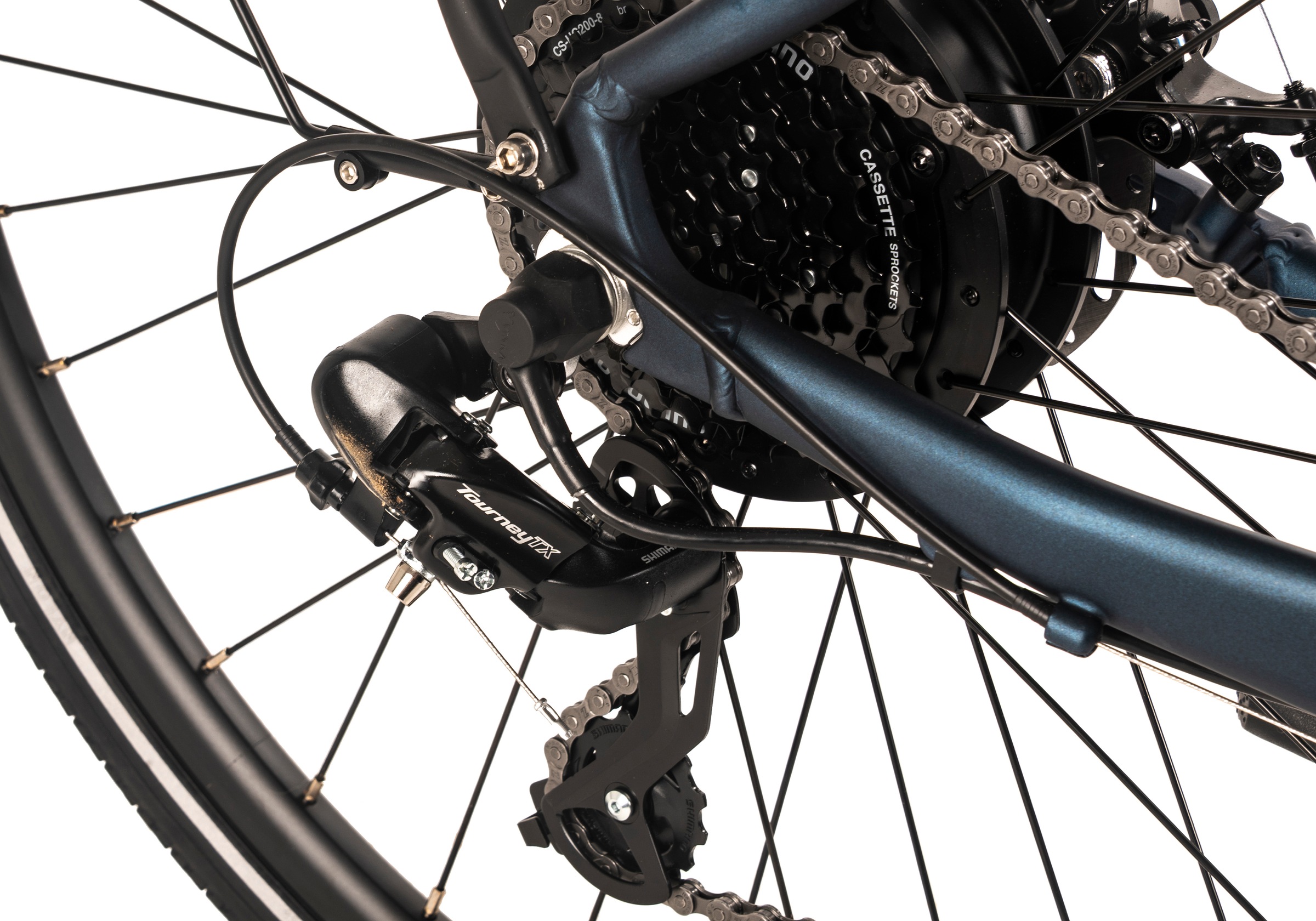 Adore E-Bike »28" Alu Trekking E-Bike ATR-190 Heckmotor 50NM / 15Ah Dunkelblau matt«, 24 Gang, Shimano, Tourney, Heckmotor 250 W