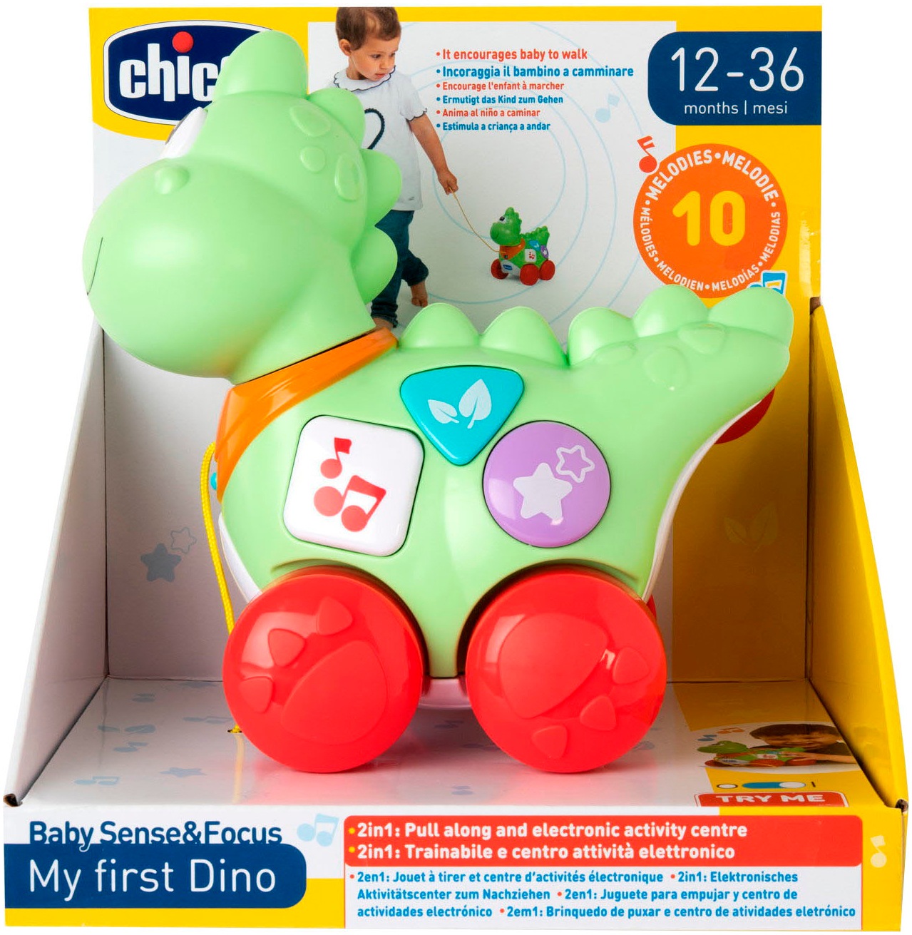 Chicco Nachziehtier »Meiner erster Dino«, mit Soundeffekt