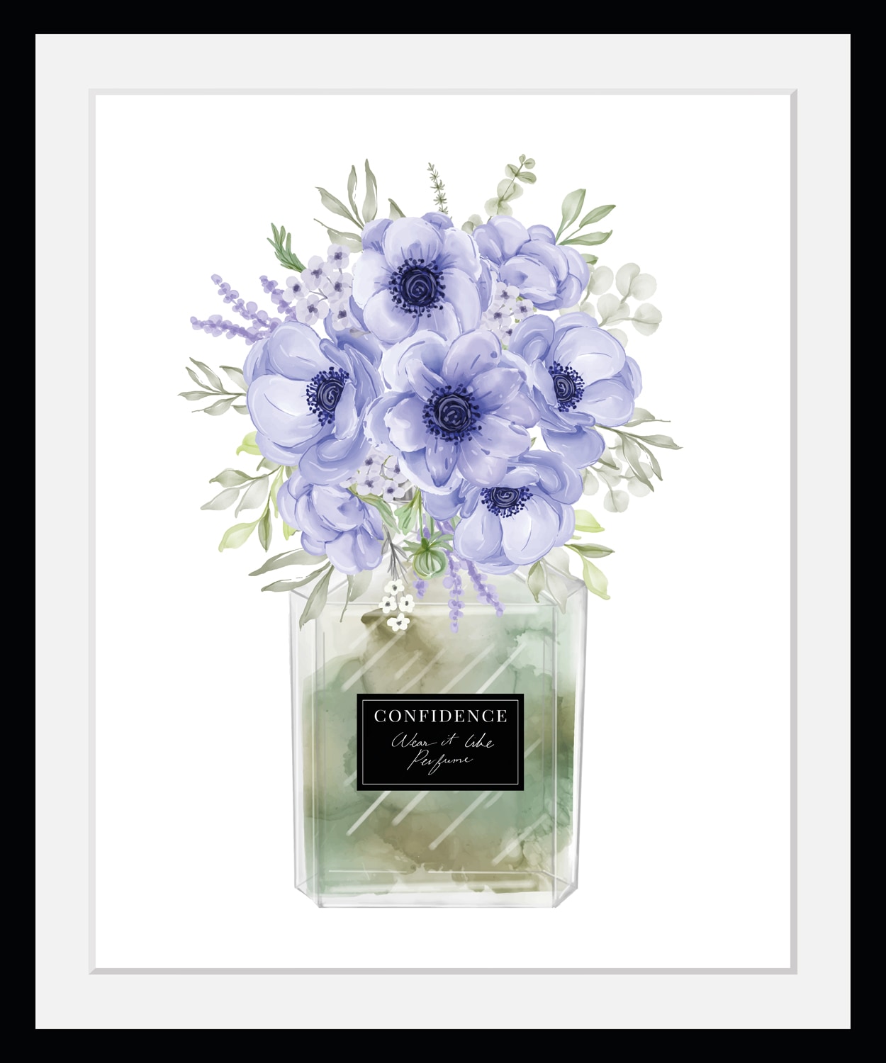 Bild mit Rahmen »Blumen Parfüm - Gerahmter Digitaldruck - Wandbild«, (1 St.),...