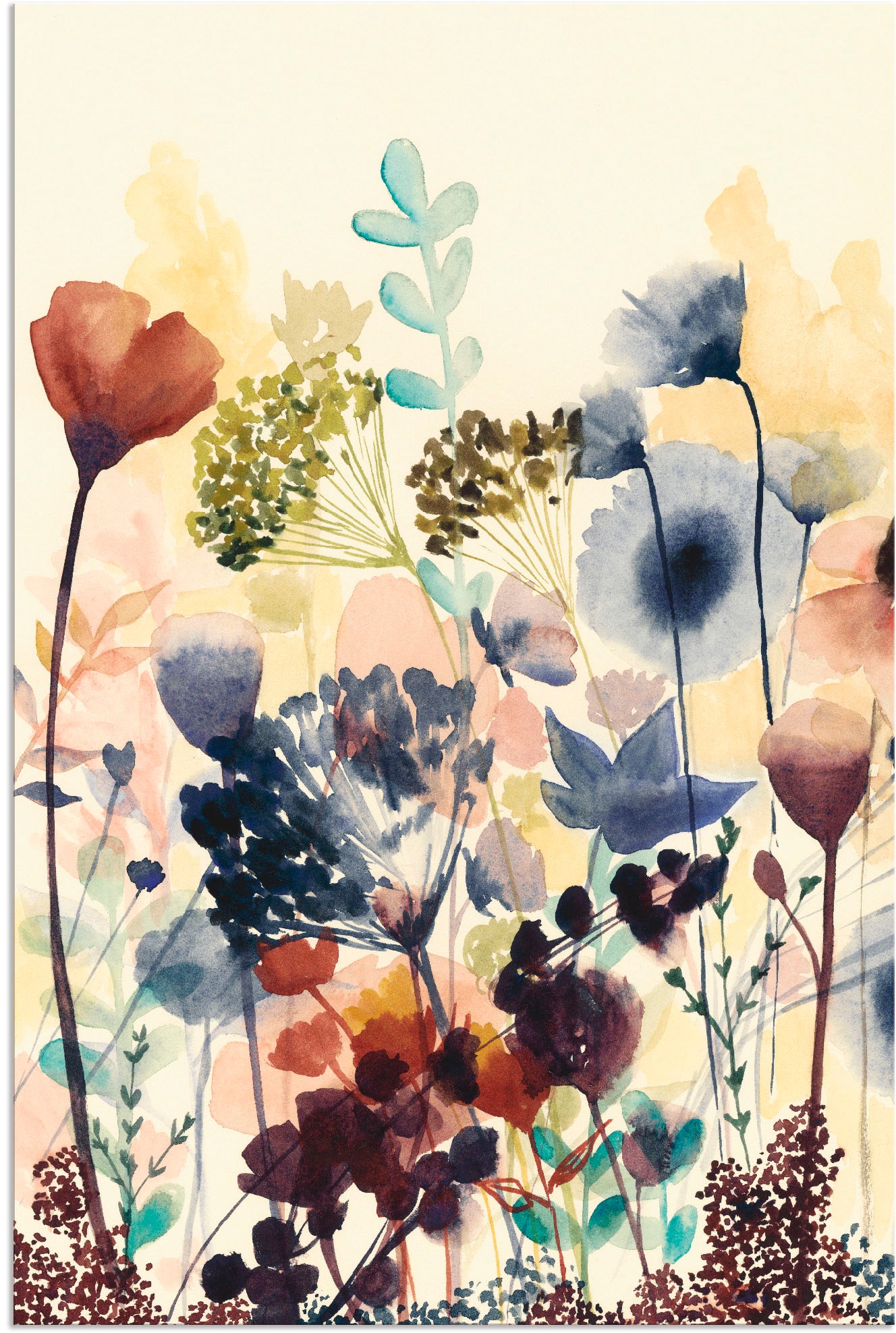 Artland Wandbild »Sonnengetrocknete Blüten I« Blumenwiese 1 Stk. tlg. als A günstig online kaufen