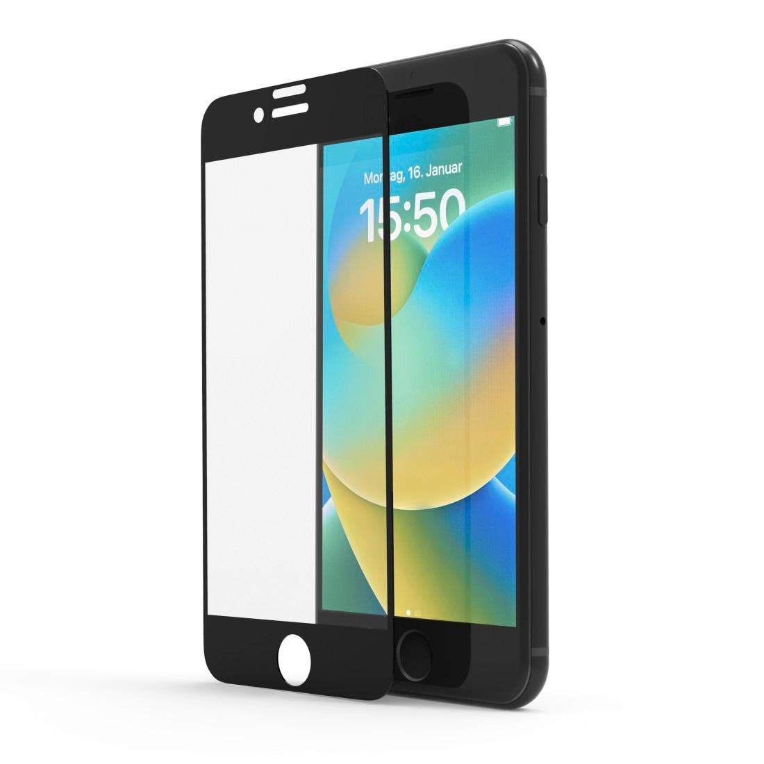 Hama Displayschutzglas »Displayschutzglas f iPhone 7/8/SE20/22 (Panzerglas, D3O, Montagehilfe)«, für Apple iPhone 7-Apple iPhone 8-Apple iPhone SE2020-Apple iPhone SE2022