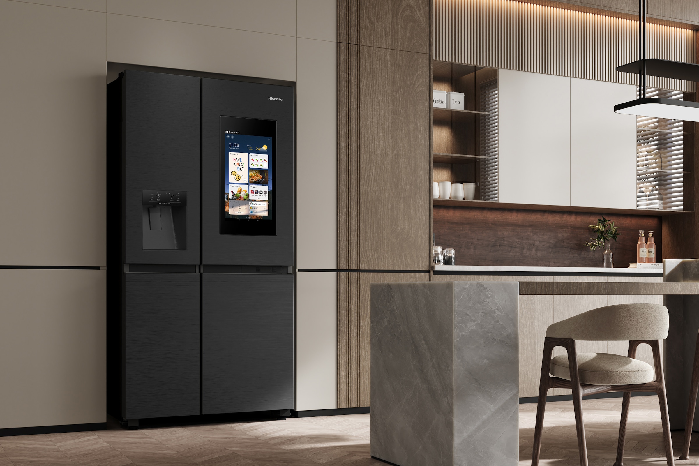 Hisense Side-by-Side »RS9P628GPFE«, großes SMART-Display