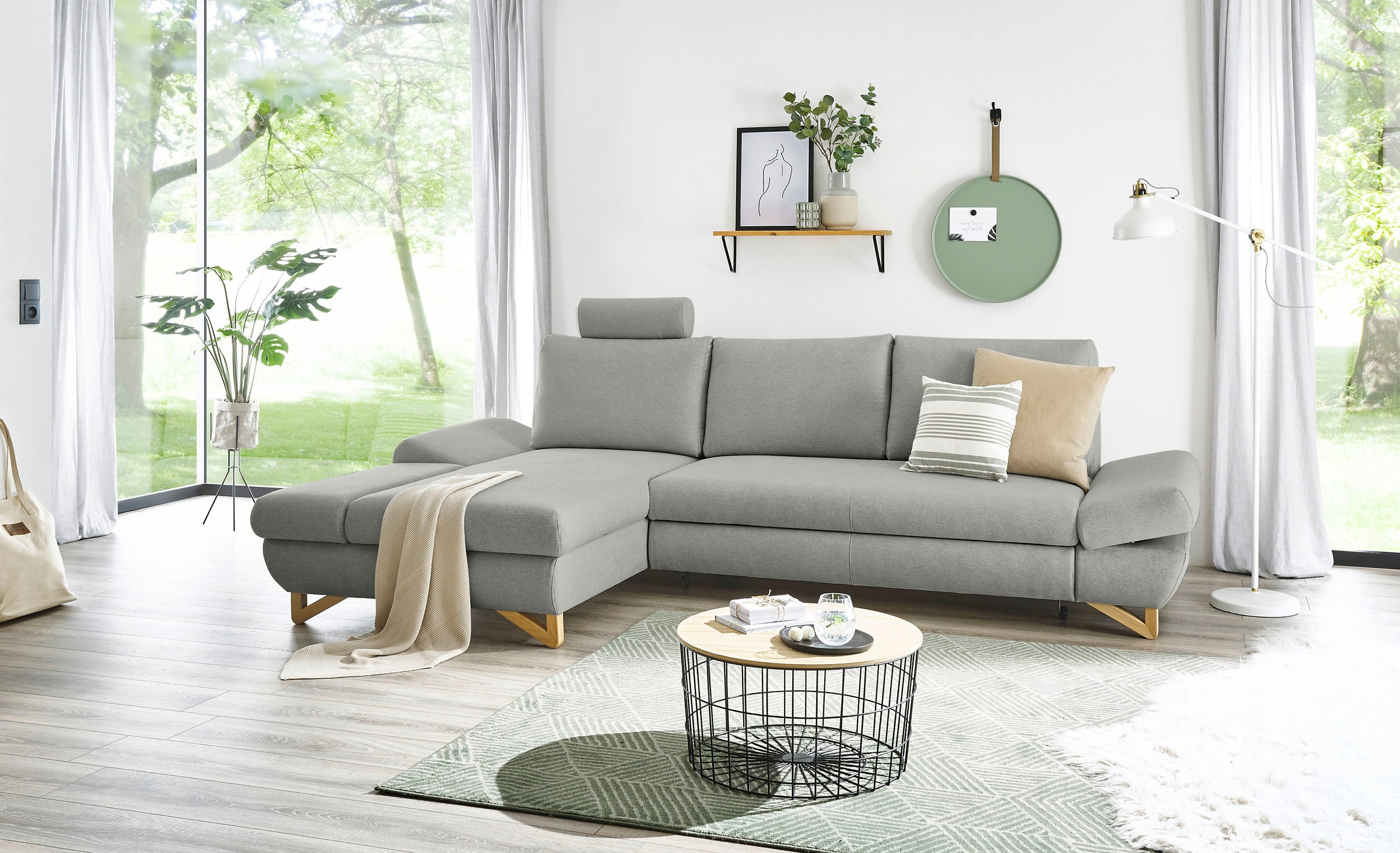 INOSIGN Ecksofa »City/Giron, L-Form,«, verstellbare Armlehnen mit Rasterfunktion