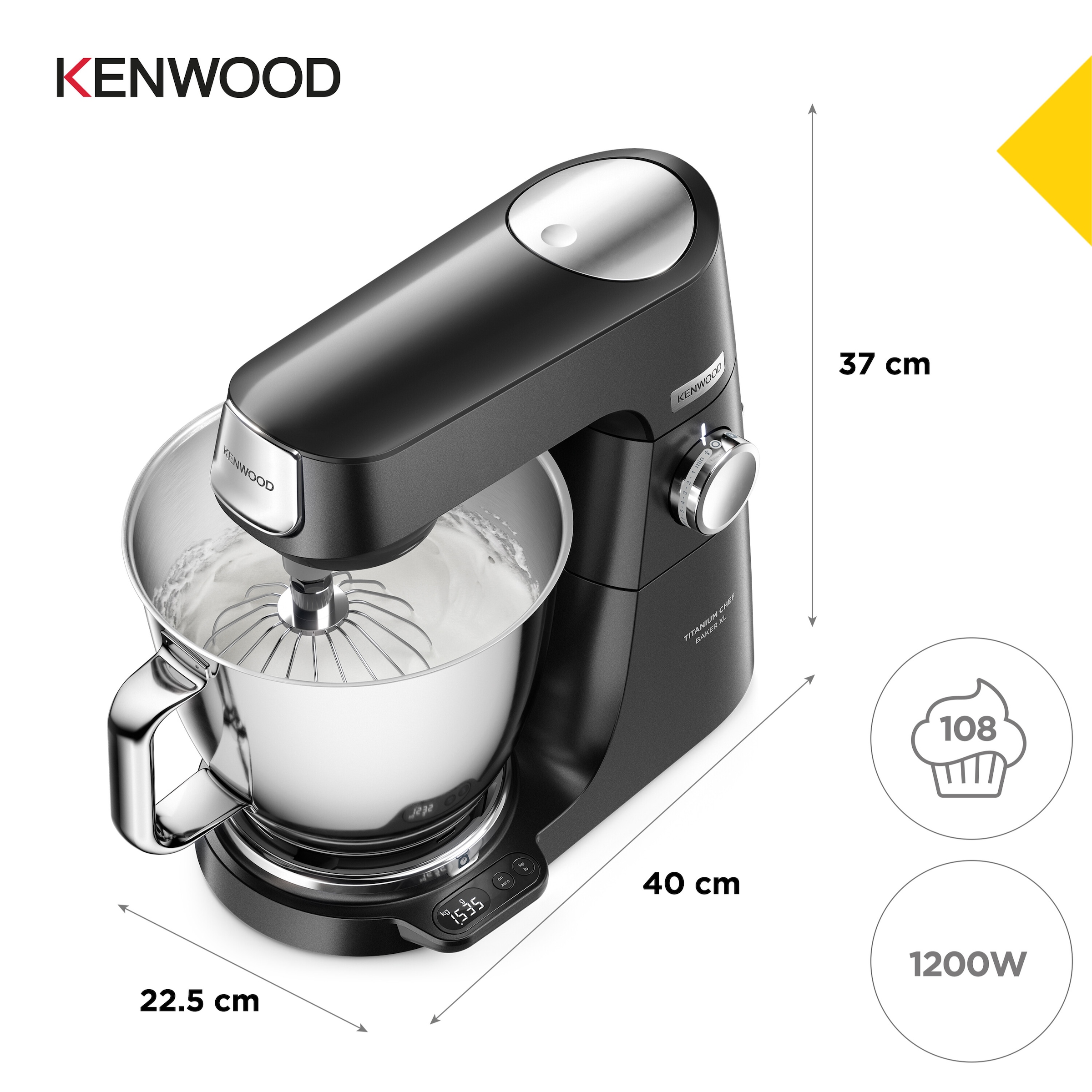 Kenwood Küchenmaschine »Titanium Chef Baker KVC85.004BK«