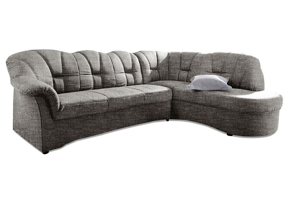 DOMO collection Ecksofa »Papenburg, zeitlose Rückensteppung, elegante Armle günstig online kaufen