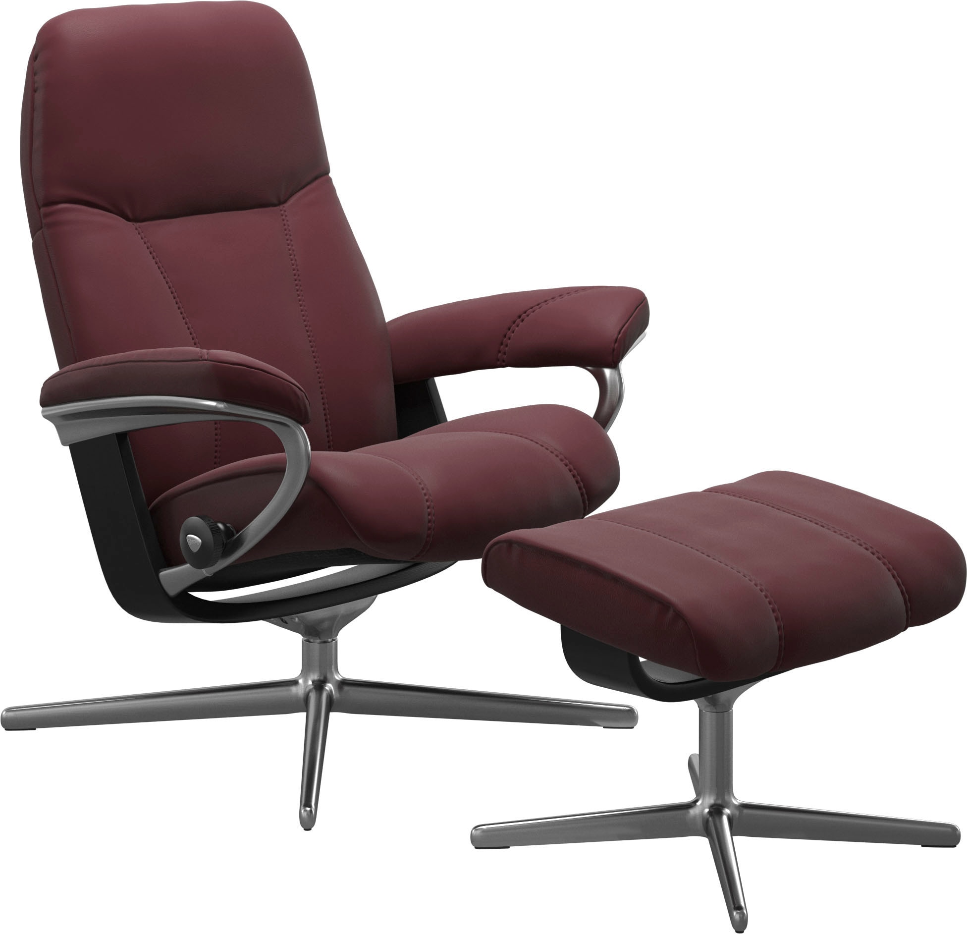 Stressless® Fußhocker »Consul«, mit Cross Base, Größe S, M & L, Holzakzent Schwarz