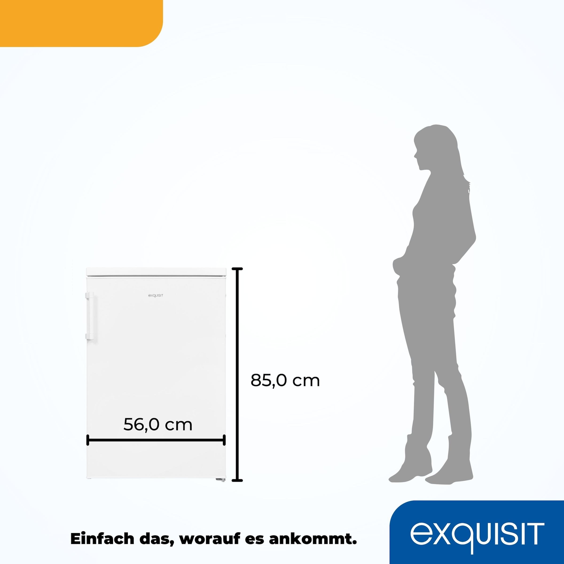 exquisit Kühlschrank »KS16-4-H-010E weiss«, 120 L Volumen, 4 Sterne Gefrieren