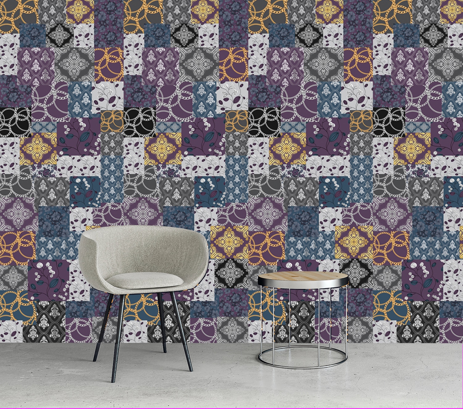 queence Vinyltapete »Farida«, bedruckt-clean-unifarben-minimalistisch-Abriebeffekte-Steinoptik, 90x250cm, selbstklebend, kinderleichte Anbringung, Sticker
